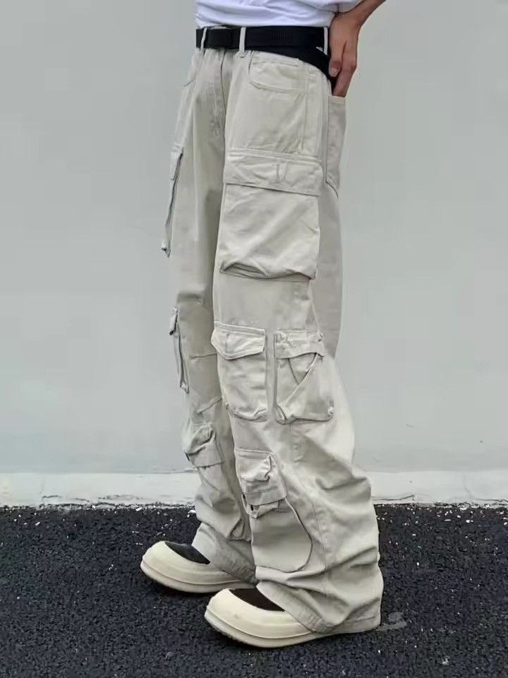 Other Green Cargo Multi Pocket Wide Leg Pants Size US 30 / EU 46 - 2 Thumbnail
