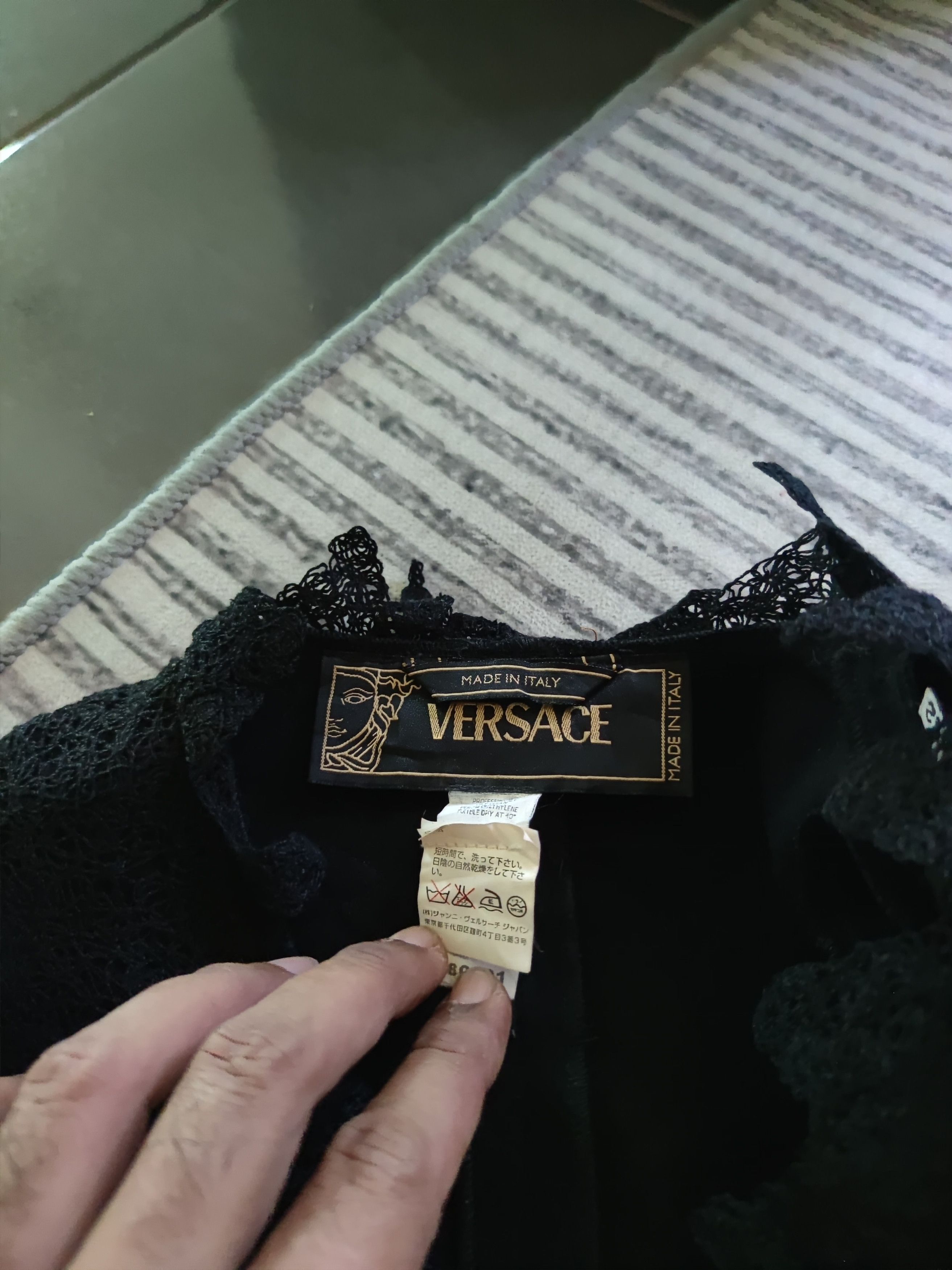 Versace Versace Black Wool Laces Blazer Made in Italy Size M / US 6-8 / IT 42-44 - 11 Thumbnail