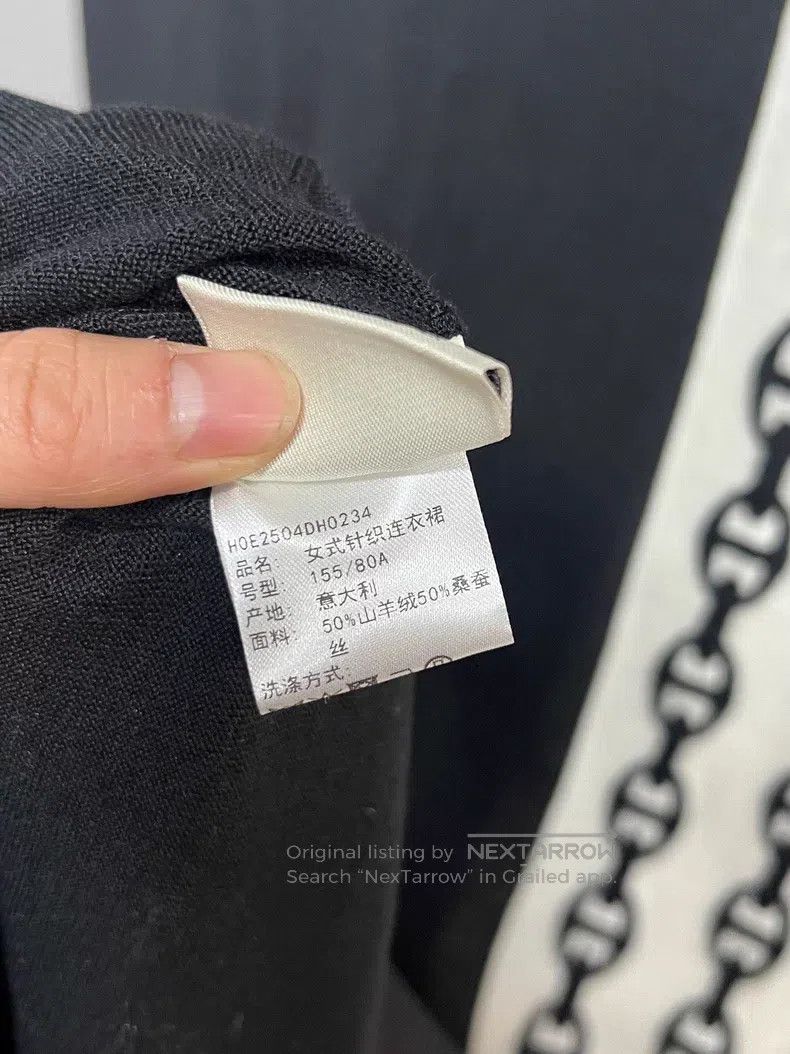 Hermes Hermes Black and white, chain, cashmere knitted, vest dres Size XXS / US 00 / IT 34 - 5 Thumbnail