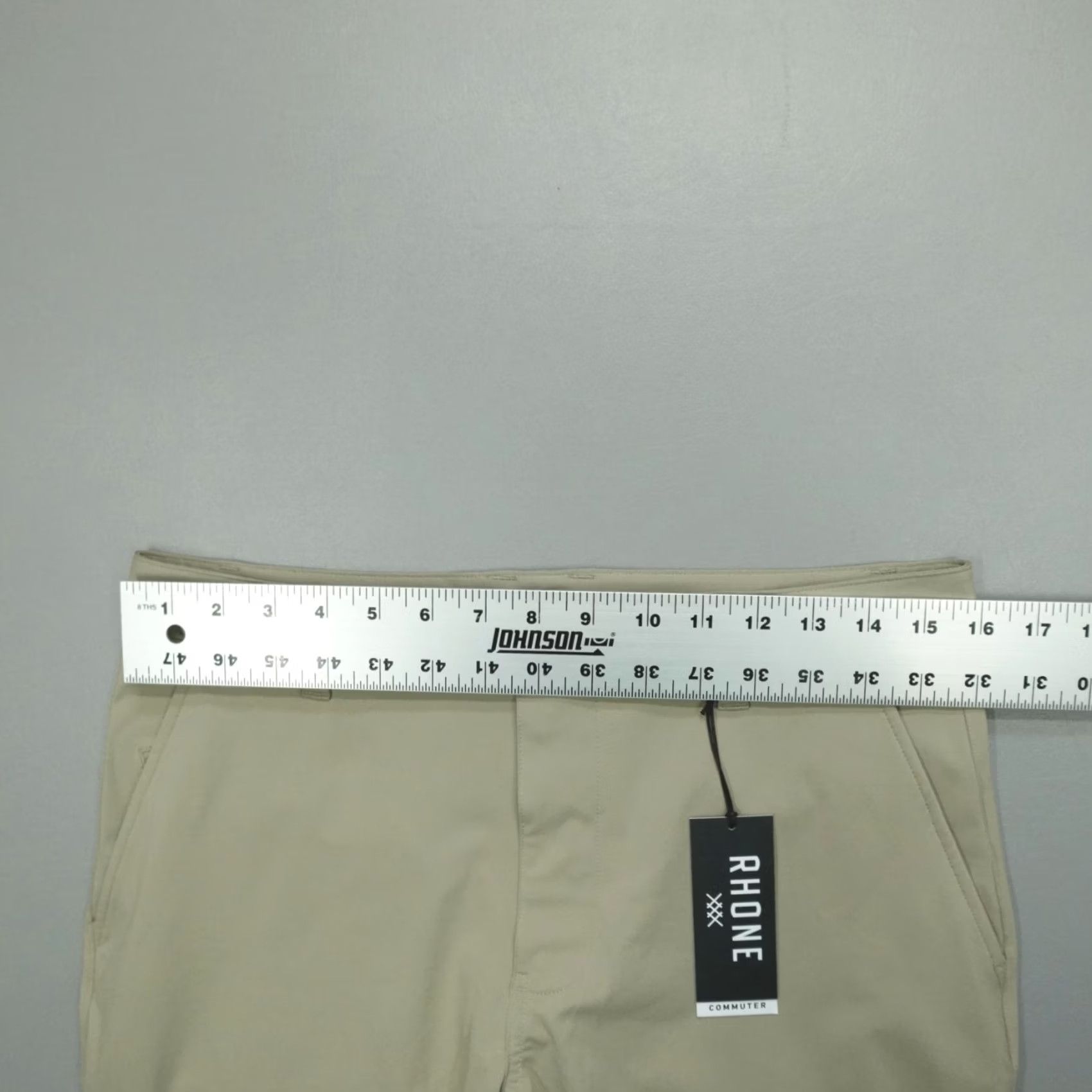 Rhone Rhone Commuter 5 Pocket Pants Slim Mens Size 31 Beige 36" Inseam Straight Front Chino Polyester Pocket Size US 31 - 5 Thumbnail