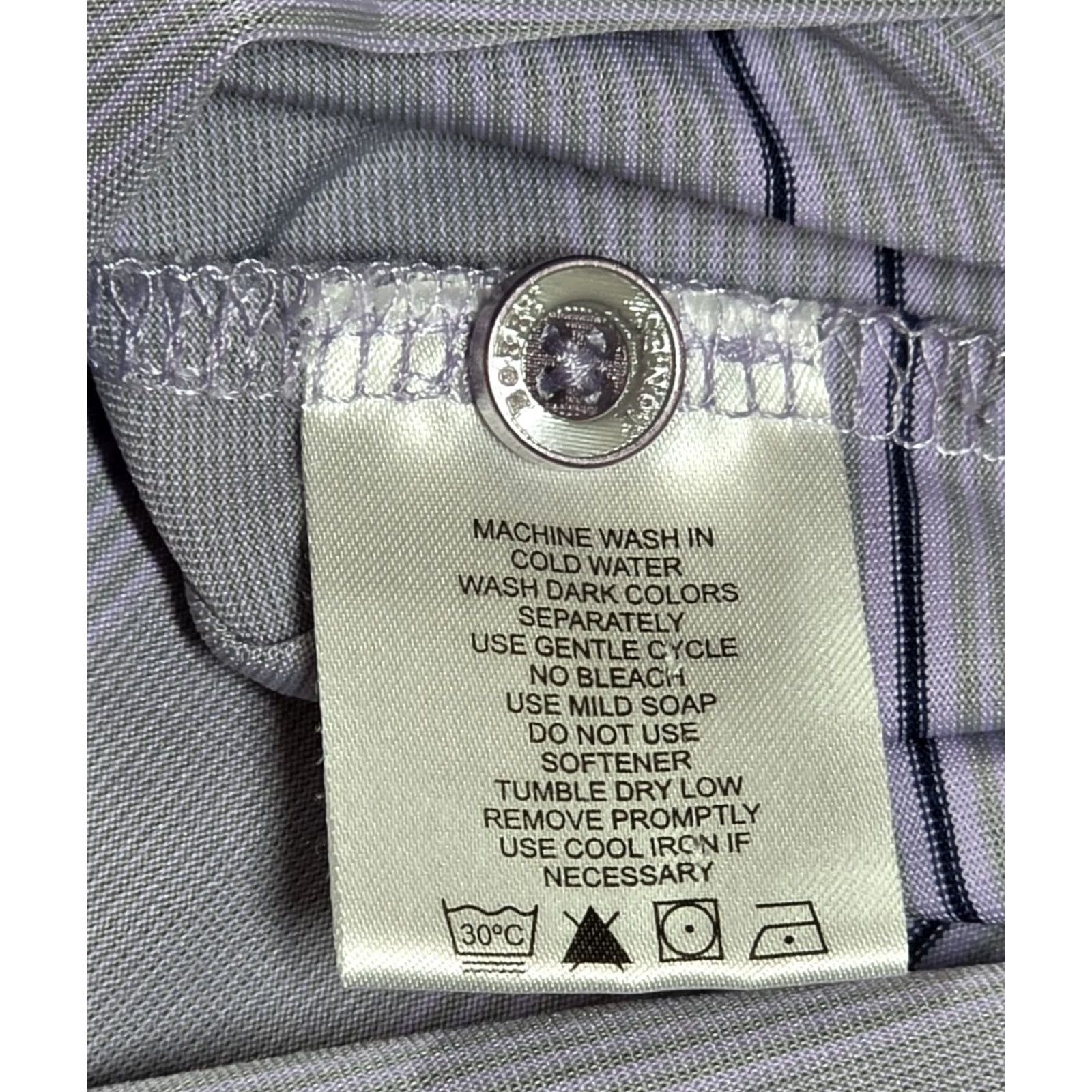 Vintage Bobby Jones Performance Polo Mens M Purple Stripe Pinehurst Golf Embroidered Shirt Size US M / EU 48-50 / 2 - 7 Thumbnail
