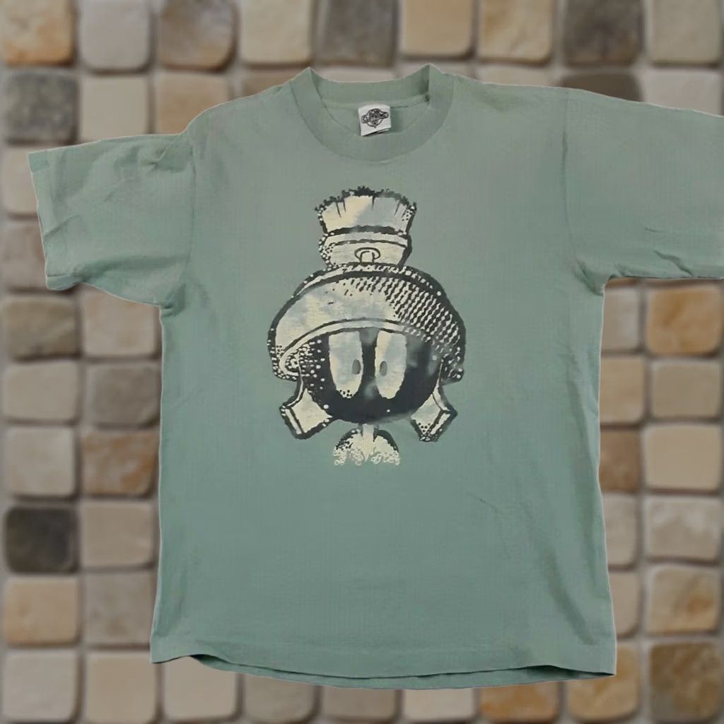 Vintage Marvin the Martian Lite Green Warner Brothers 1991 single stitch LG Shirt Size US L / EU 52-54 / 3 - 1 Thumbnail