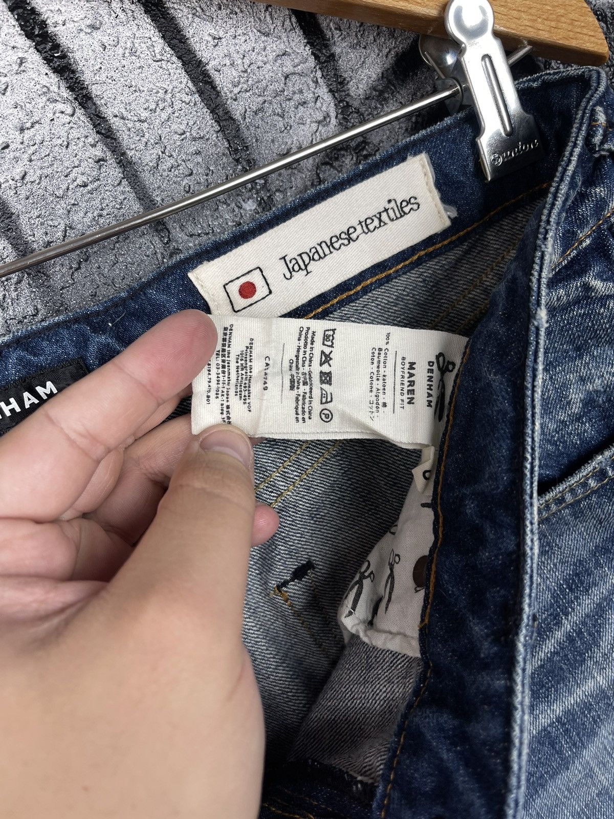 DENHAM × Japanese Brand Denham Maren Boyfriend Fit Jeans Japanese Textiles Size 31" - 8 Thumbnail