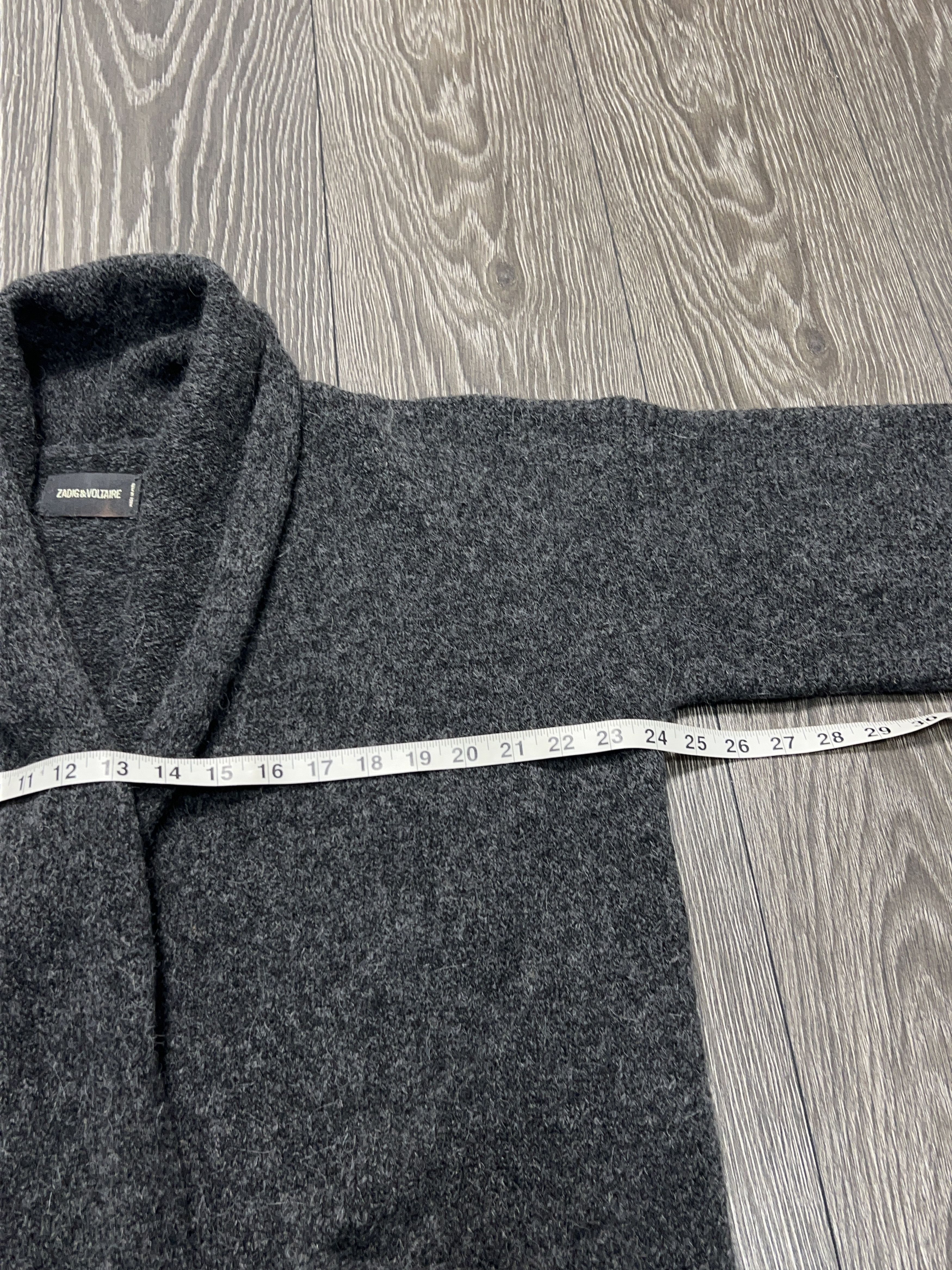 Zadig & Voltaire MIA BWN Gray Open Cardigan Sweater Alpaca Wool Size XS/S Size S / US 4 / IT 40 - 7 Thumbnail