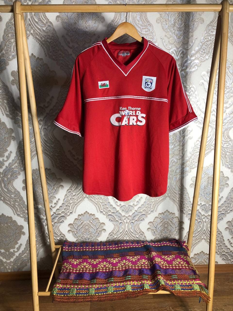 Vintage VERY RARE CARDIFF CITY WALES RETRO SOCCER JERSEY BLOKECORE Size US XL / EU 56 / 4 - 2 Thumbnail