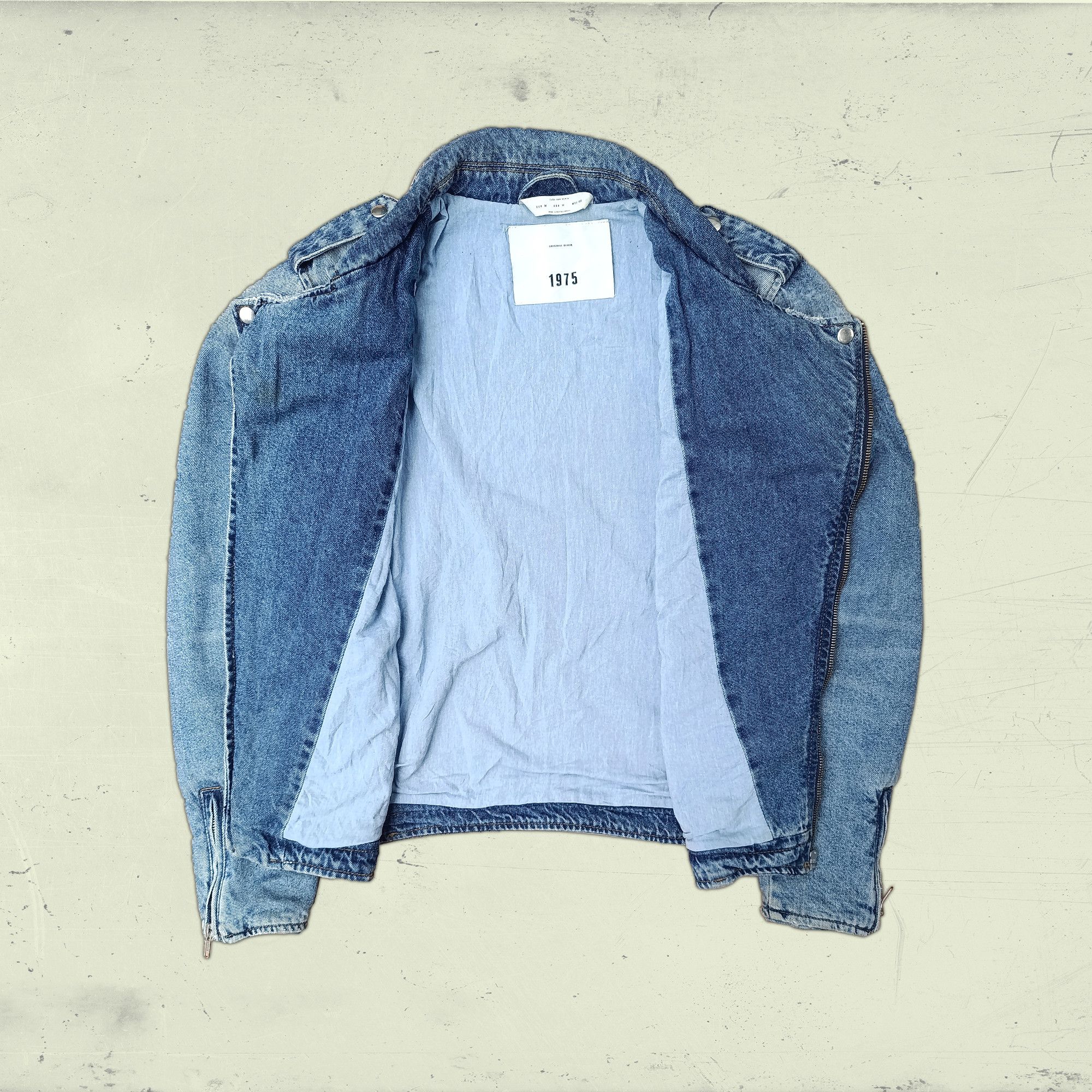 Zara Z1975 Zara Denim Biker Ramones Jacket Size US M / EU 48-50 / 2 - 3 Thumbnail