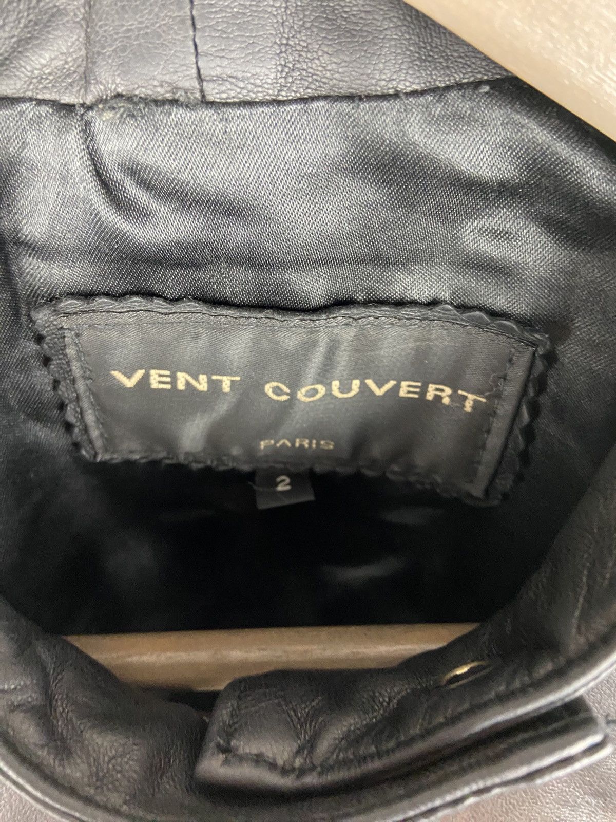 Other Vintage Vent Couvert Women’s Leather Biker Belted Jacket Size XS / US 0-2 / IT 36-38 - 4 Thumbnail