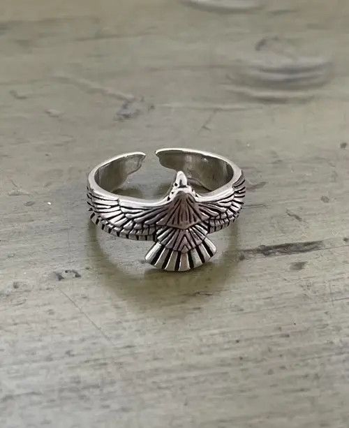 Jewelry × Ring Of Fire Eagle Punk Ring Size ONE SIZE - 1 Thumbnail