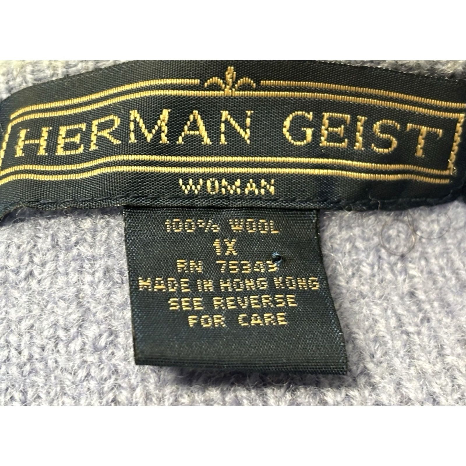 Vintage VINTAGE Herman Geist Cardigan Women's 1X Plus Wool Embroidered Floral Lavender 90s Sweater V-Neck long sleeve Mens? Size XL / US 12-14 / IT 48-50 - 7 Thumbnail