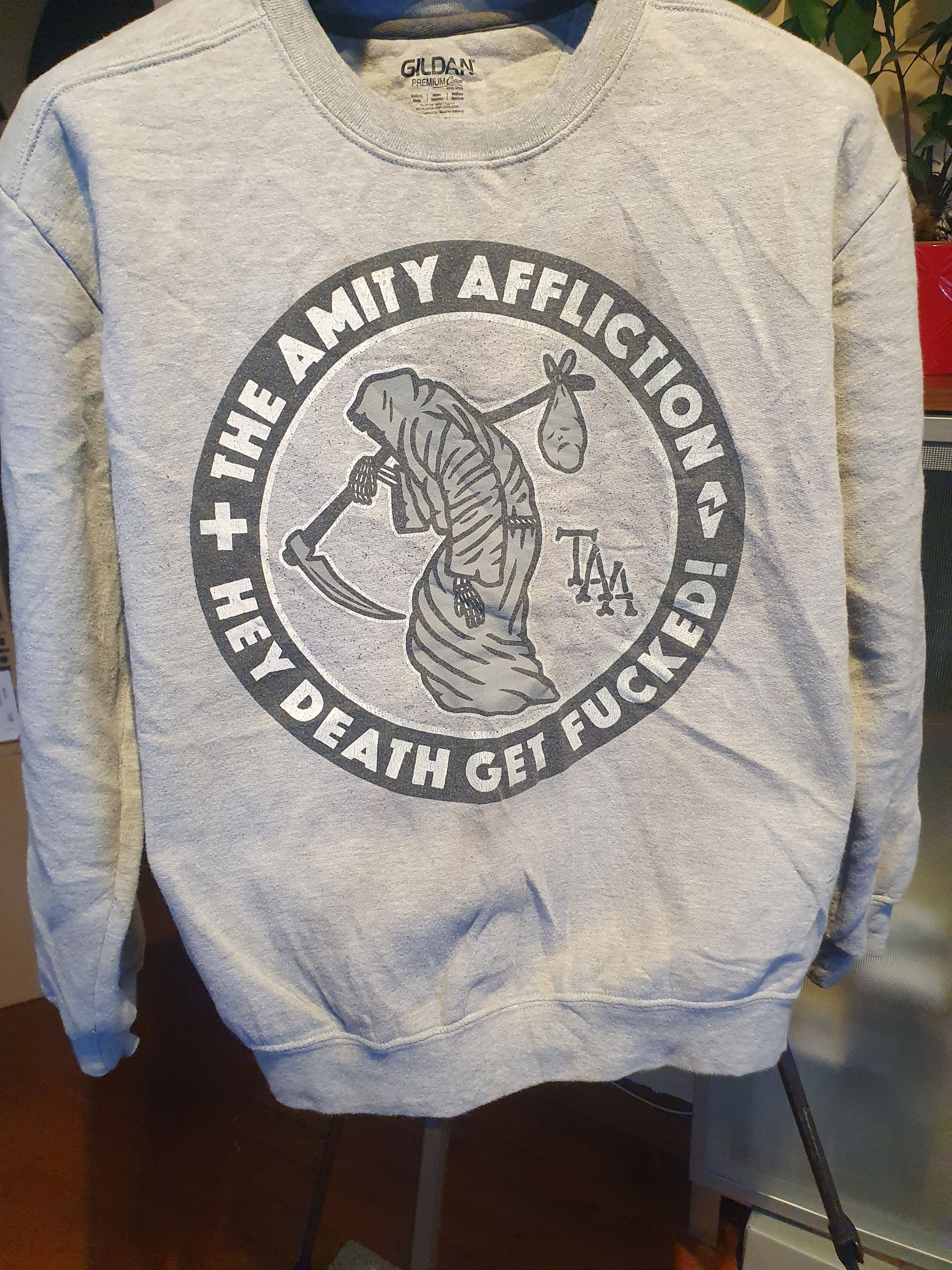 Band Tees The Amity Affliction Hey Death Get F'd Sweatshirt Band sz M Size US M / EU 48-50 / 2 - 3 Thumbnail