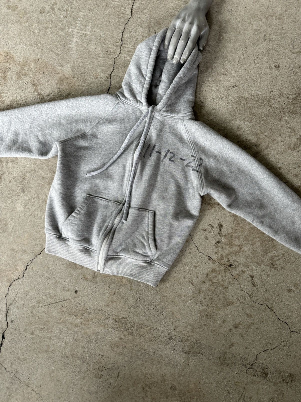 image of Yeezy Season X 10 Zip Baby Hoodie Celebrity Juliana Nalu in Grey, Women's (Size XS)