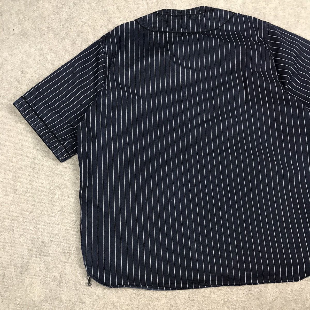 Indigo × Japanese Brand × Momotaro Jeans OG MOMOTARO DENIM INDIGO BASEBALL DESIGN BUTTON UP SHIRT Size US L / EU 52-54 / 3 - 8 Thumbnail