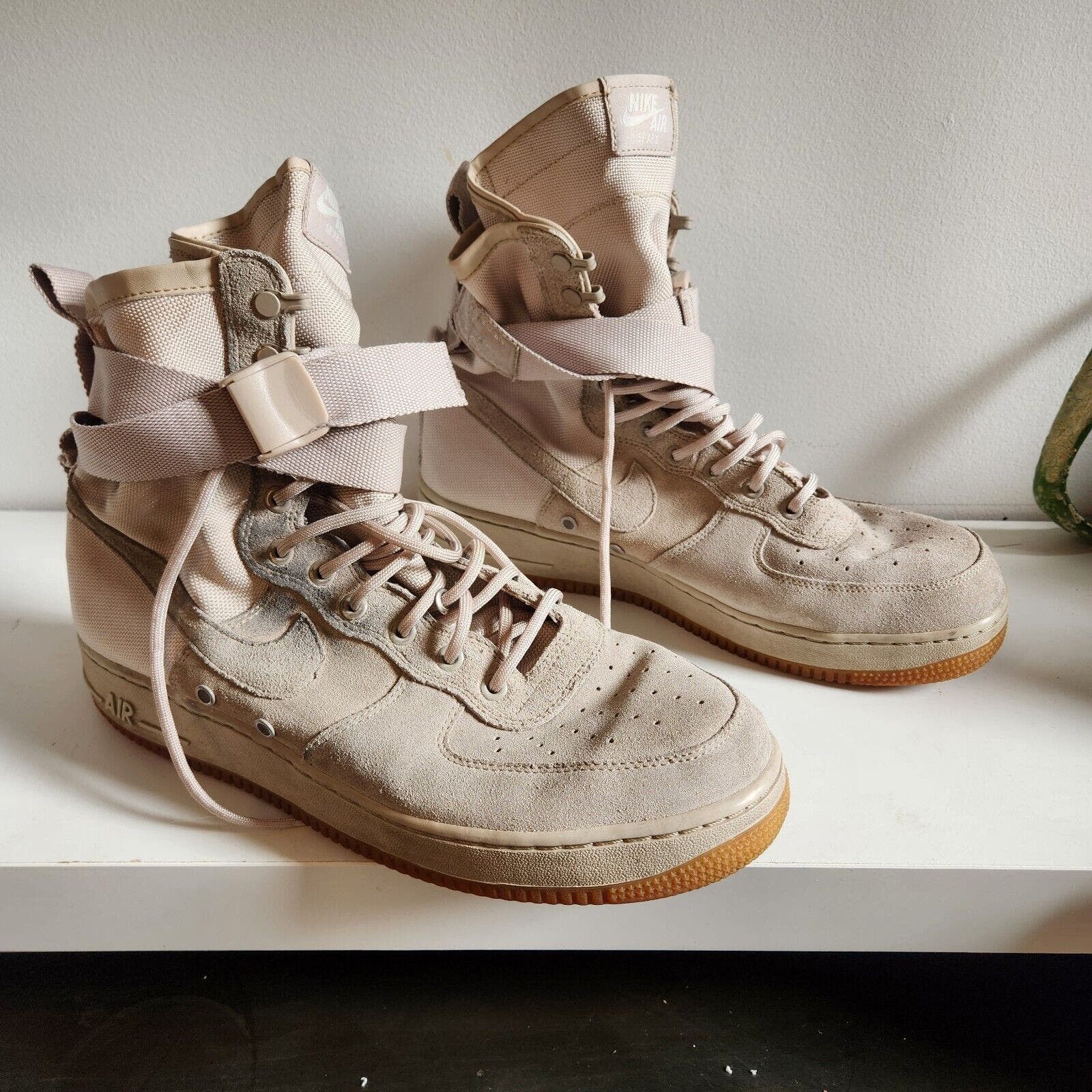 image of Nike Mens Size 11.5 Sf Af1 String Gum Sf Air Force 1 Shoes in Beige