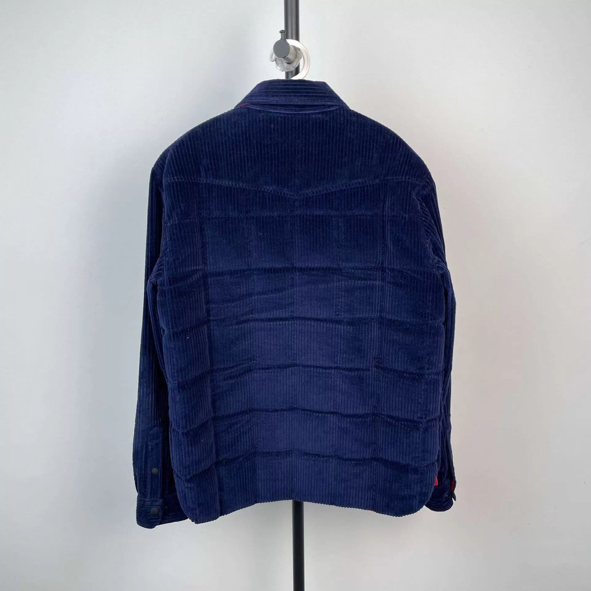 Moncler Moncler corduroy lightweight down jacket navy 3 2020 Size US L / EU 52-54 / 3 - 2 Thumbnail