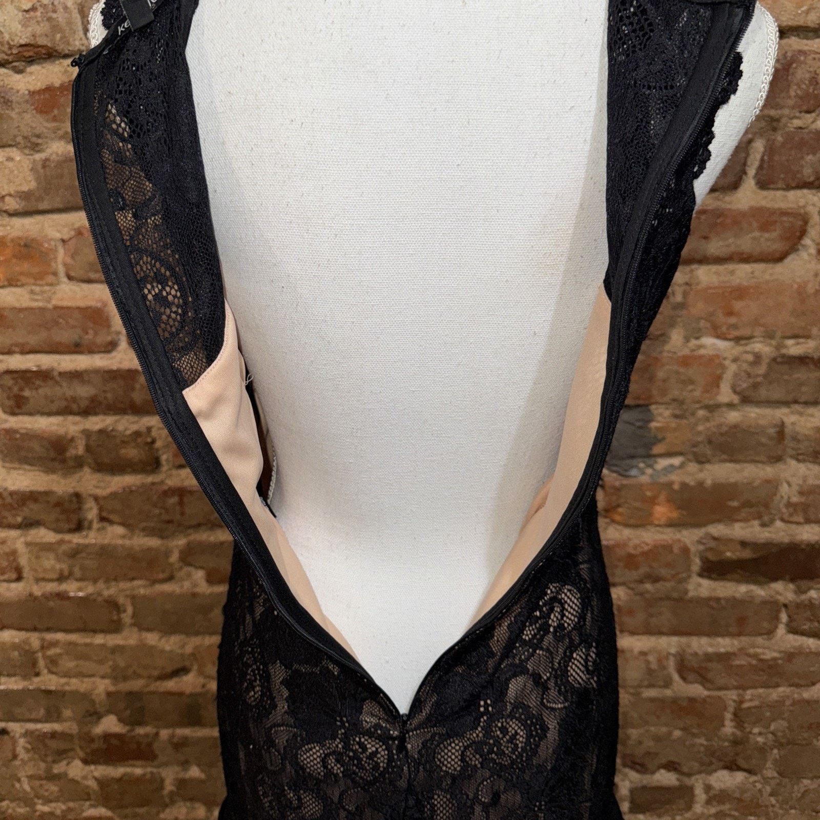 Other Black Nude Lace Ruffled Hem Dress Sz 4 Whimsy Goth Fairy LBD Size S / US 4 / IT 40 - 8 Thumbnail