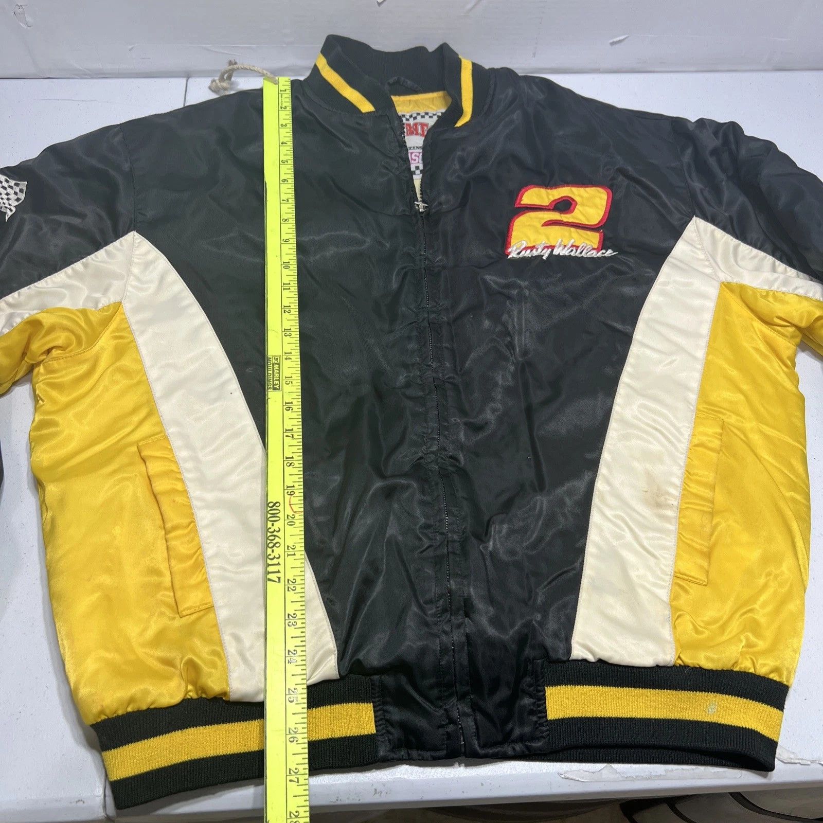 NASCAR Vintage 90s Rusty Wallace NASCAR Racing Jacket #2 Nutmeg XL Size US XL / EU 56 / 4 - 2 Thumbnail