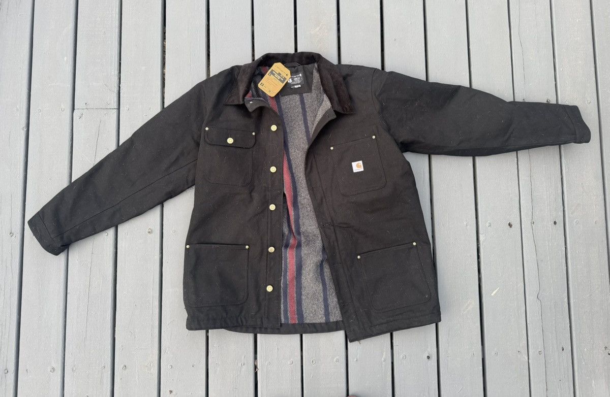 Carhartt Men’s Black Carhartt Duck Chore Jacket, Quilt Lined XL Tall Size US L / EU 52-54 / 3 - 1 Thumbnail