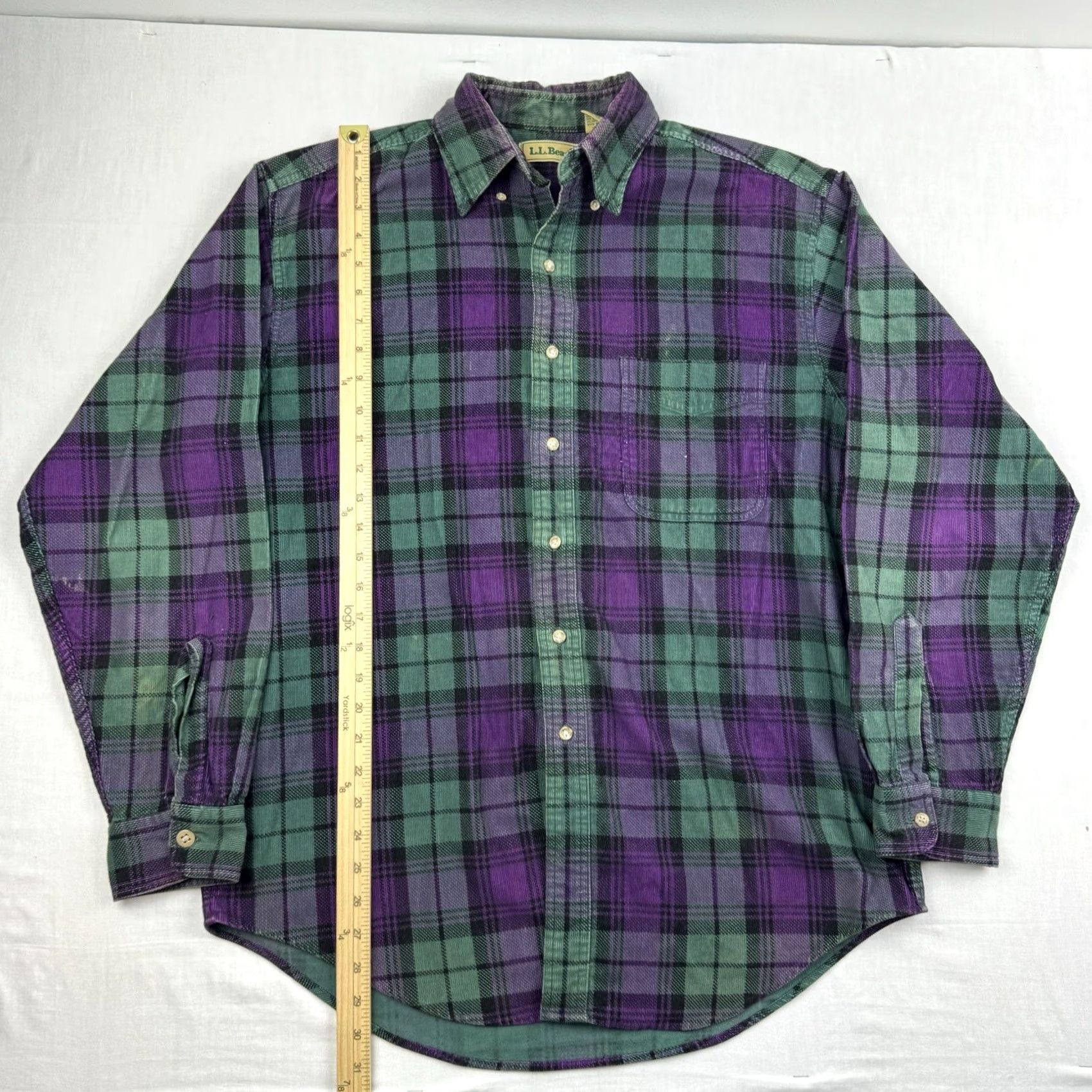 Vintage VINTAGE L.L.Bean Corduroy Button-Up Shirt Mens Adult Medium Plaid Green 90s Outdoor Classic Size US M / EU 48-50 / 2 - 7 Thumbnail