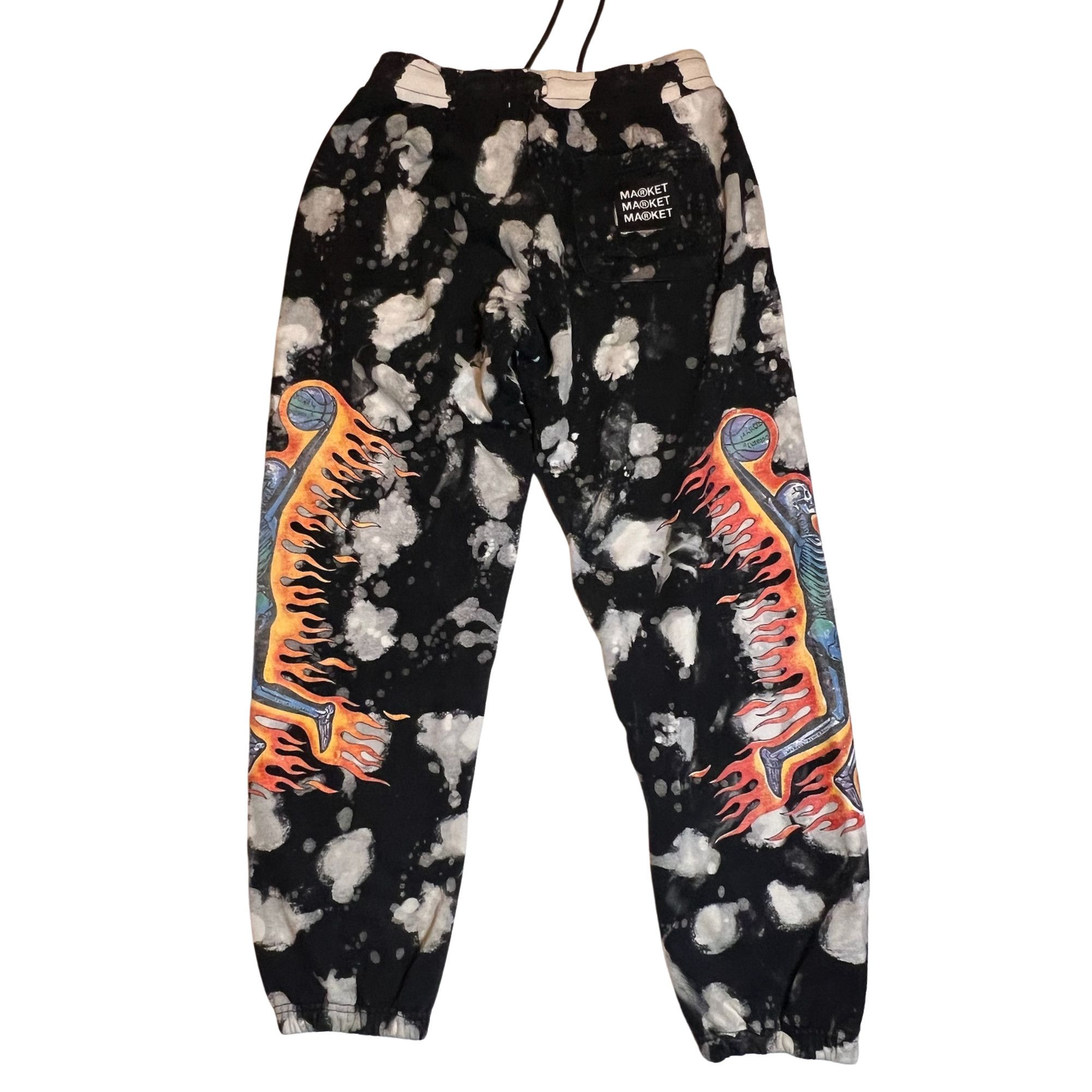 Market Market Skelly Digital Dunk Sweat Pants Black & White Graphic Size US 28 / EU 44 - 3 Thumbnail