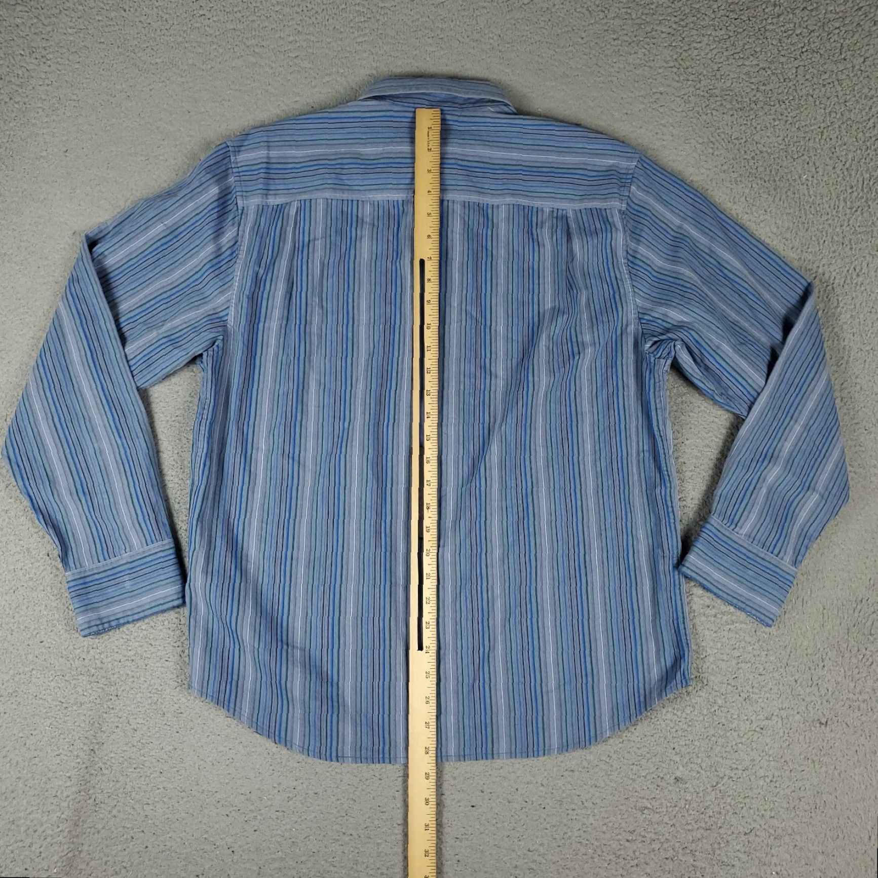 Tommy Bahama Tommy Bahama Shirt Mens Medium Blue Striped Cotton Button-Up Long Sleeve Shirt Size US M / EU 48-50 / 2 - 5 Thumbnail