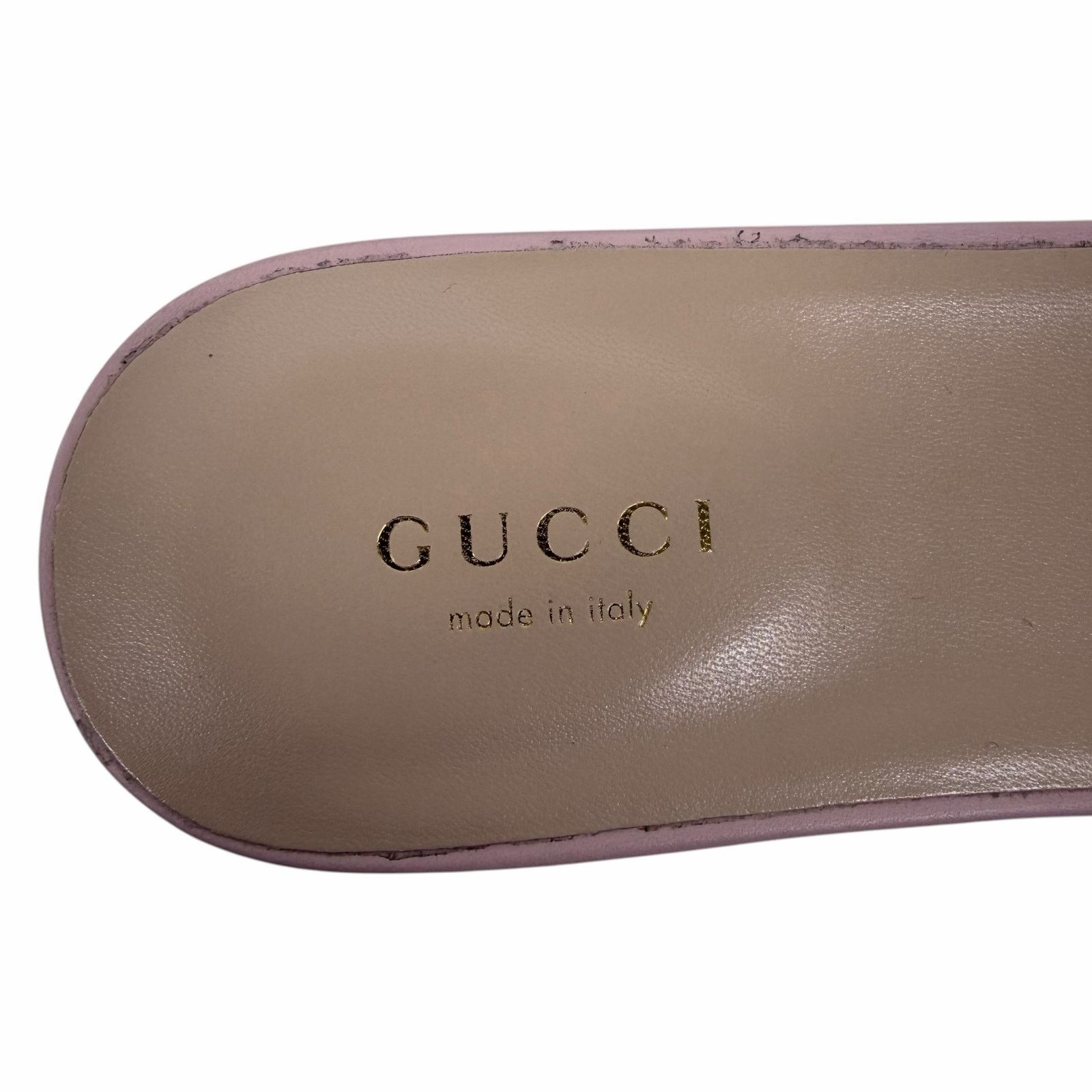 Gucci Gucci Interlocking G Cutout Leather Slide Flat Sandal 37.5 Size US 7.5 / IT 37.5 - 11 Thumbnail
