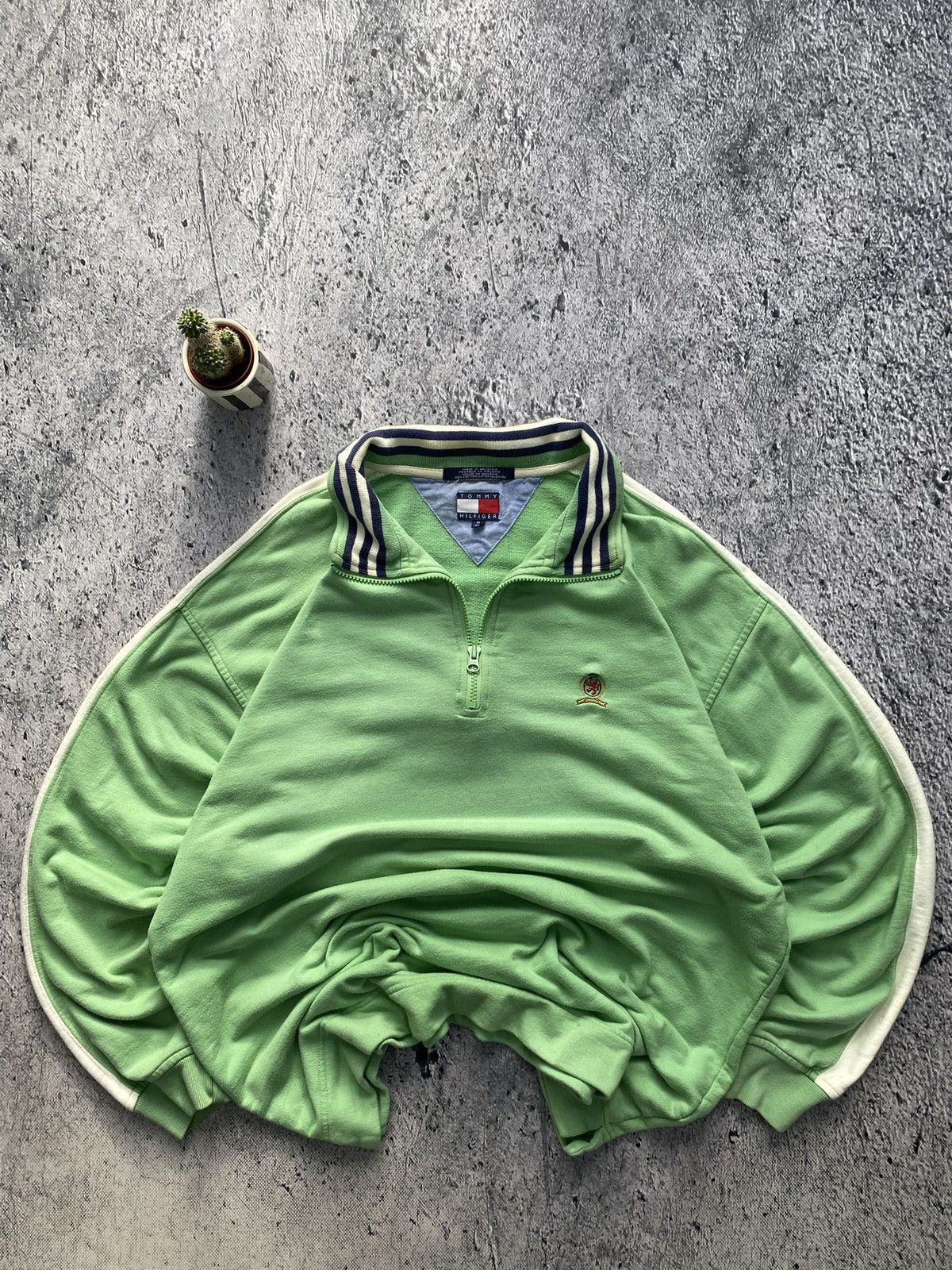 Tommy Hilfiger × Vintage Vintage Half ZIP sweatshirt Tommy Hilfiger Size US M / EU 48-50 / 2 - 1 Thumbnail