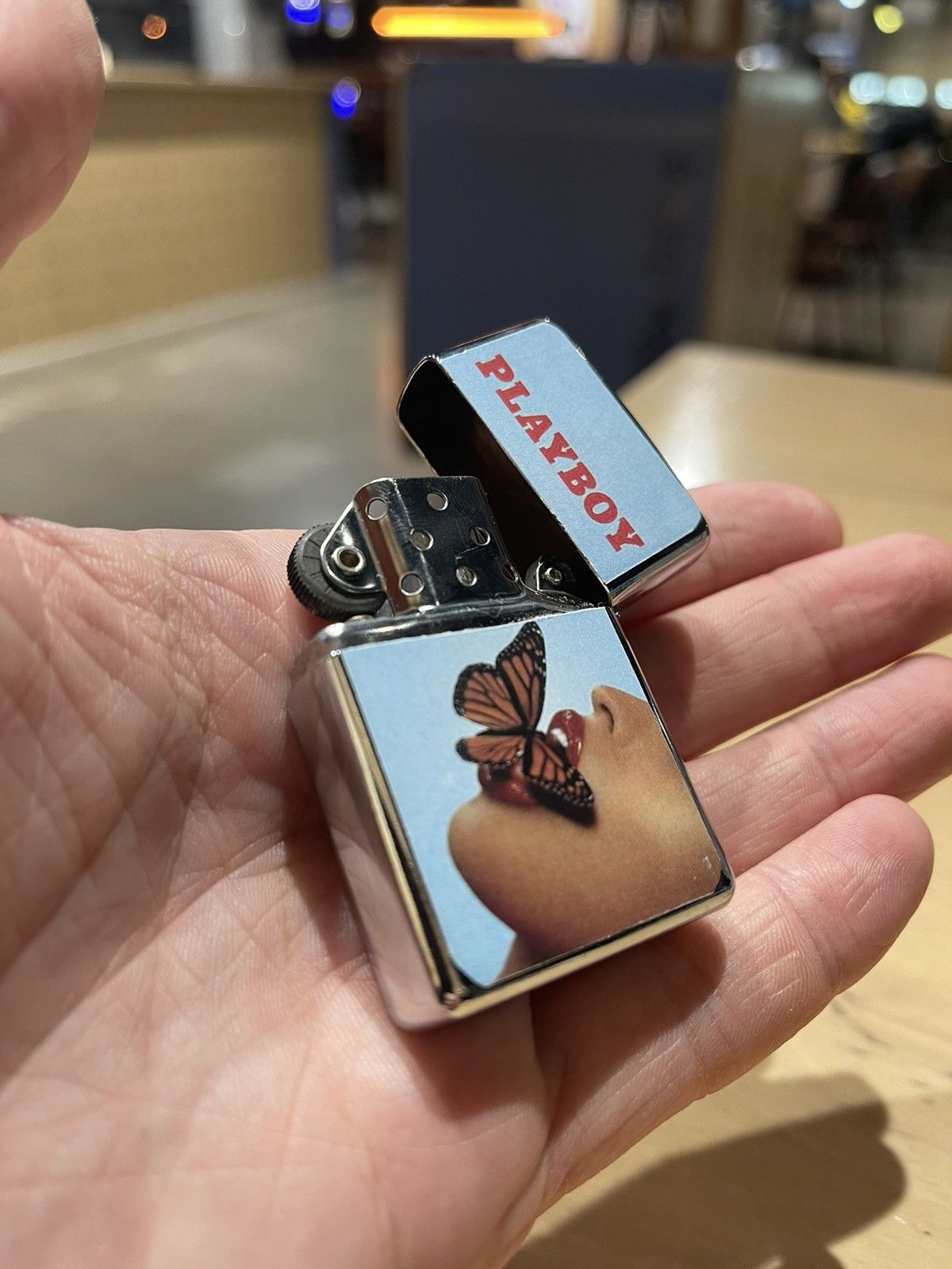 Japanese Brand × Playboy × Vintage Playboy 00s blue Butterfly lighter Y2K style Size ONE SIZE - 6 Thumbnail