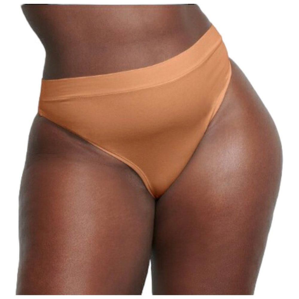 Designer CT641a Skims NWT Cotton Jersey Cheeky Tanga Panty Camel 4X Size ONE SIZE - 3 Thumbnail