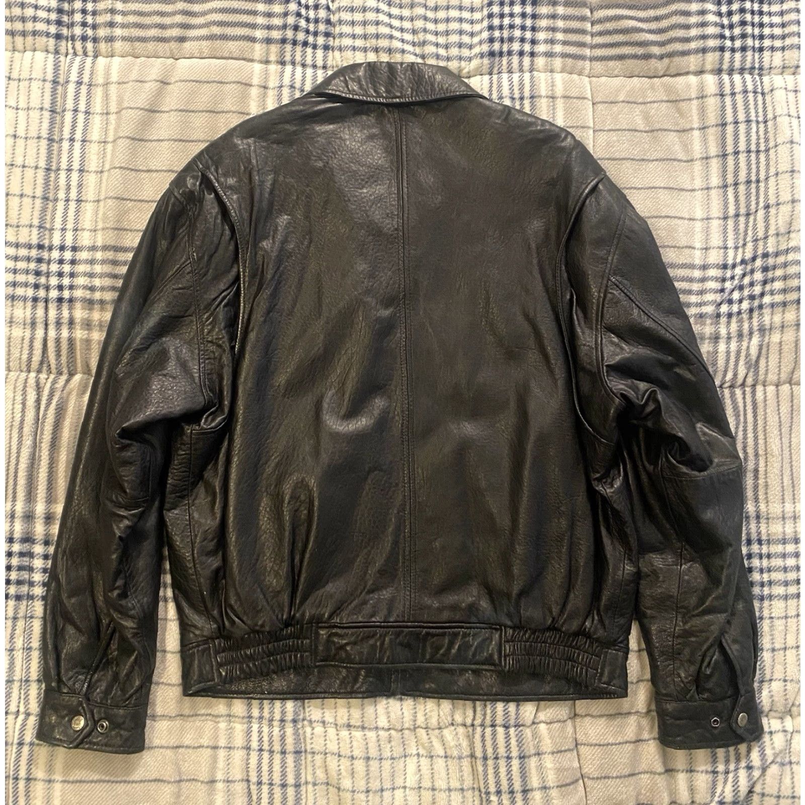 Roundtree & Yorke VINTAGE Roundtree & Yorke Lamb Skin Leather Bomber Jacket Black Men’s Size Large Size US L / EU 52-54 / 3 - 2 Thumbnail