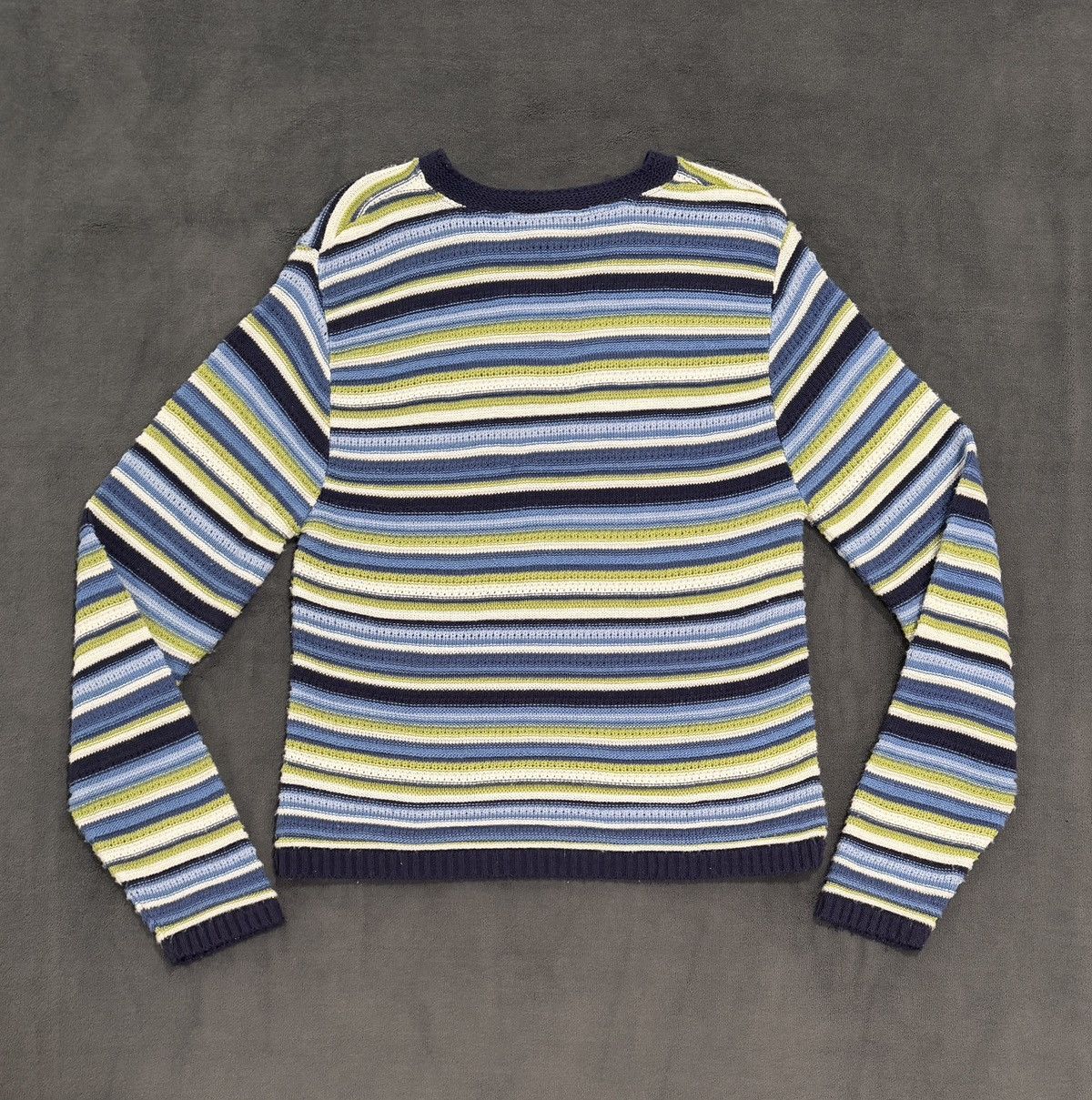 Other Vintage Croquet Club Women Striped Knit Sweater Made In USA Size L / US 10 / IT 46 - 8 Thumbnail