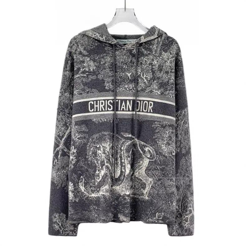 Dior Dior Color-blocking zoo series cashmere knitted sweatshirt Size US M / EU 48-50 / 2 - 1 Thumbnail