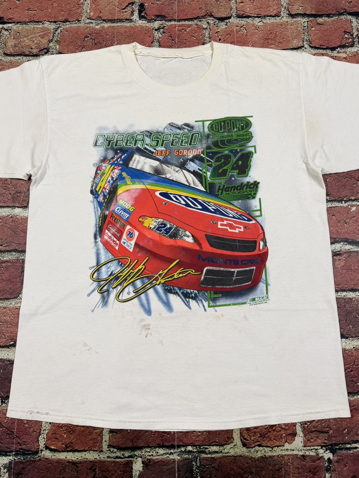 Chase Authentics Vintage 2000 NASCAR Jeff Gordon Cyber Speed Tee Distressed Size US XL / EU 56 / 4 - 2 Thumbnail