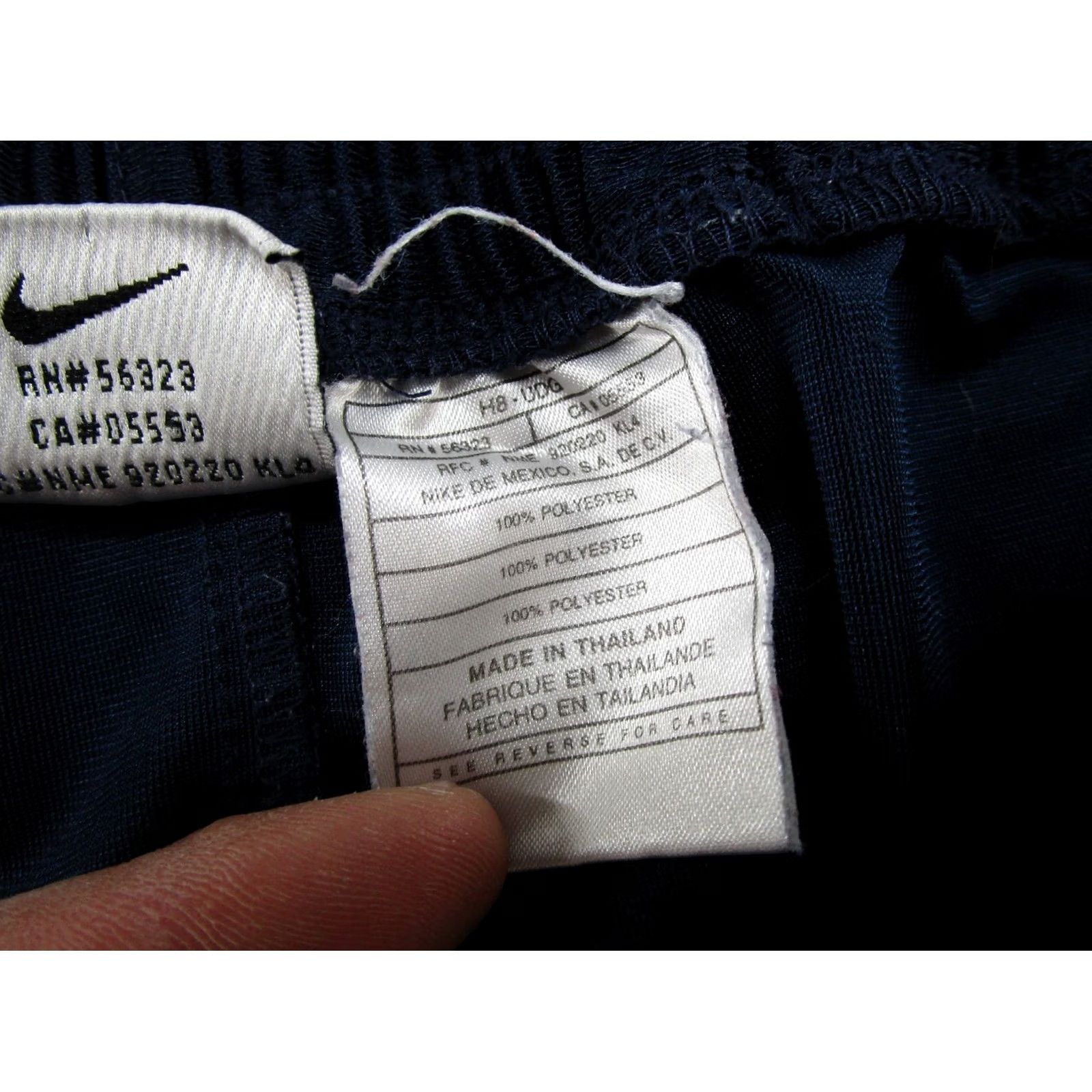 Nike VINTAGE Nike White Tag Snap Pants 2XL Blue Swoosh Breakaway Track Basketball Pants Mens 90s Athleisure Classic University USA Size US 39 - 5 Thumbnail