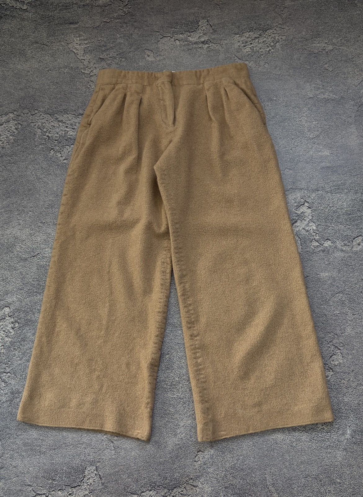 Max Mara Max Mara Cashmere Camel Wool Wide Leg Trousers IT 40 Italy Size 27" / US 4 / IT 40 - 1 Thumbnail