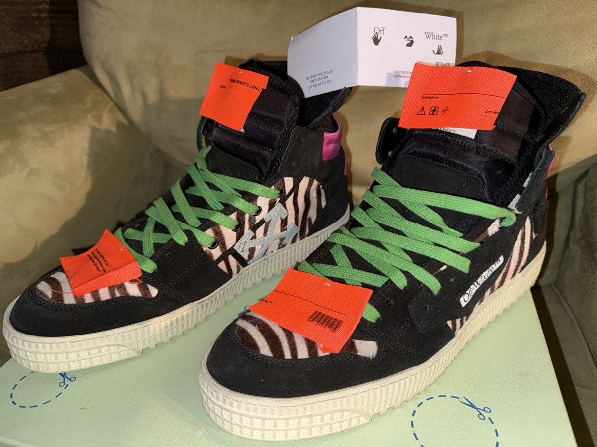 Off-White Off White “Off Court 3.0 Leather” Zebra Black, DS! OG Box Size US 12 / EU 45 - 1 Thumbnail