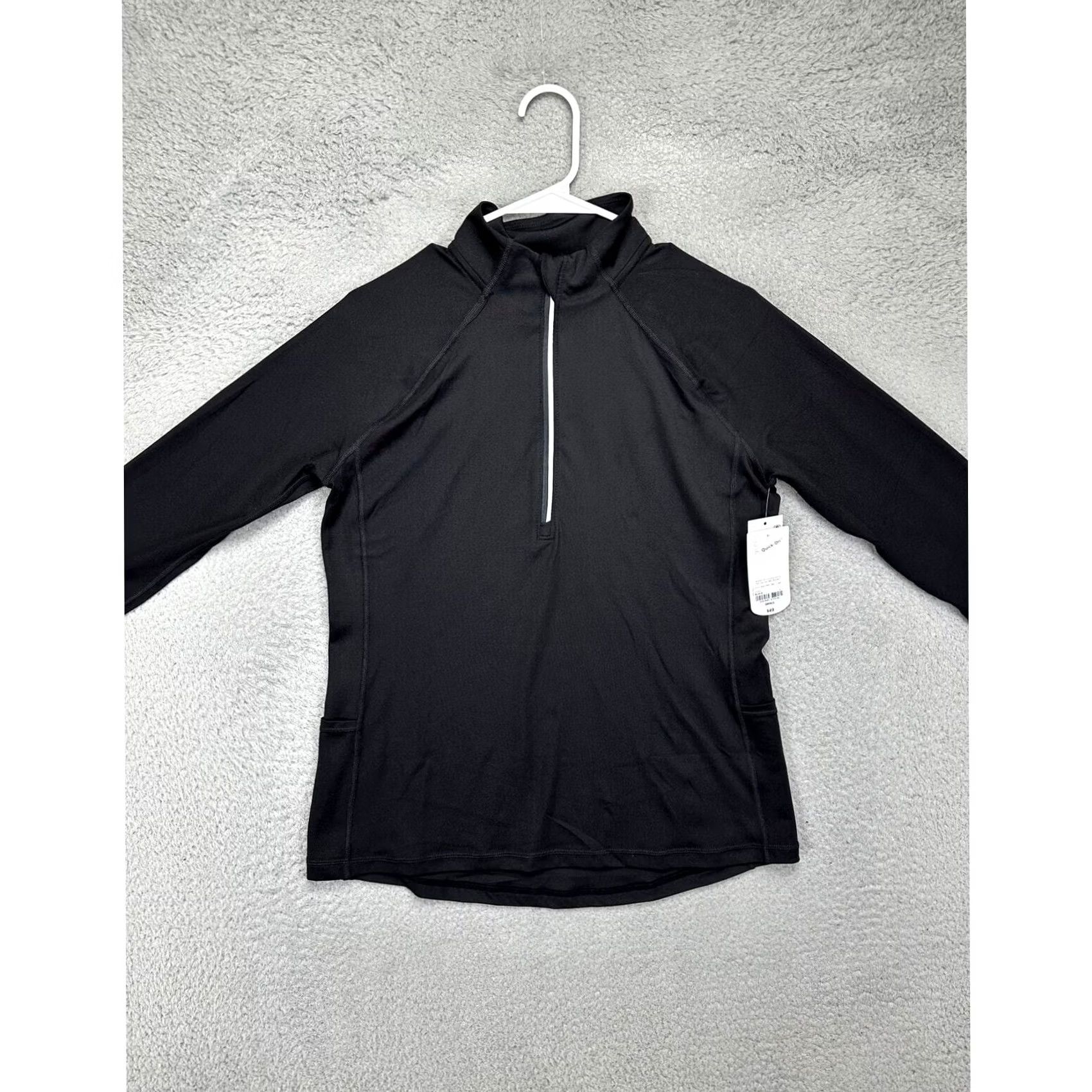 Vintage Xersion Quick-Dri Pullover Sweatshirt Womens Small Black Quarter Zip Ladies NEW Size S / US 4 / IT 40 - 3 Thumbnail