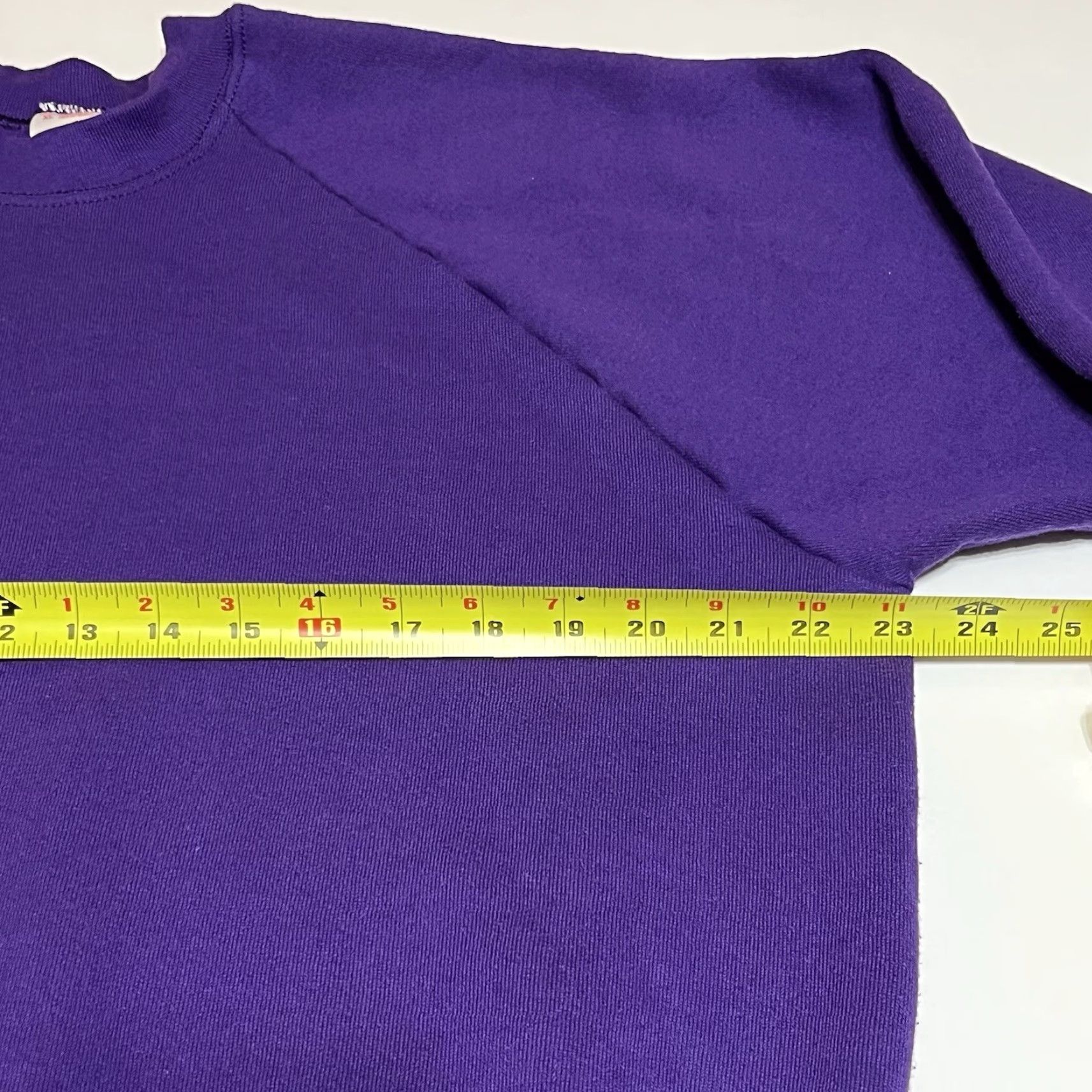 Fruit Of The Loom VINTAGE Fruit of the Loom Womens XL Purple Raglan Crewneck SweatshirtPullover Shirt Womens XL Purple Raglan 90s Hipster USA Vintage Grunge Sweatshirt Size XL / US 12-14 / IT 48-50 - 5 Thumbnail