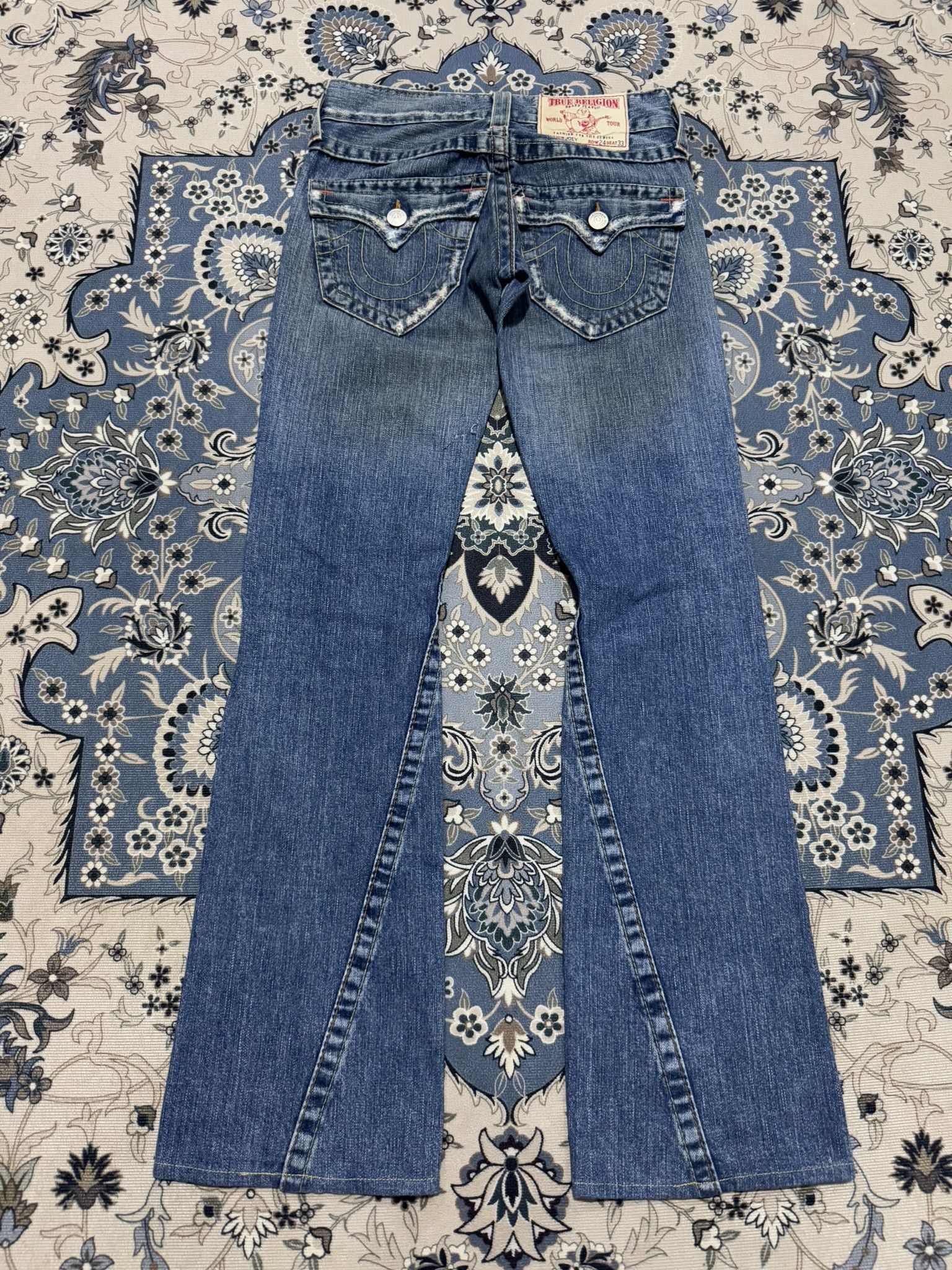 True Religion Y2K Flare True Religion Distressed Denim Size 27" / US 4 / IT 40 - 10 Thumbnail