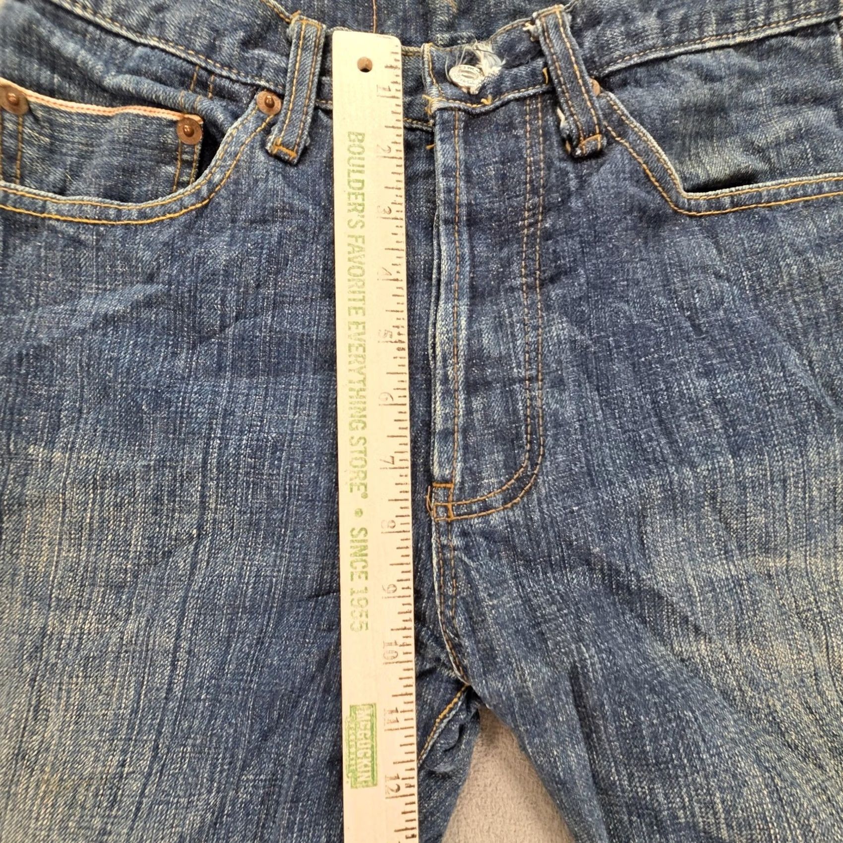 Levi's VINTAGE Levi's 501 Jeans Mens Regular 29x29 Blue Medium Wash Distressed Pockets 501 XX USA Whiskers Denim Button Fits 29 Mens Size US 29 - 7 Thumbnail
