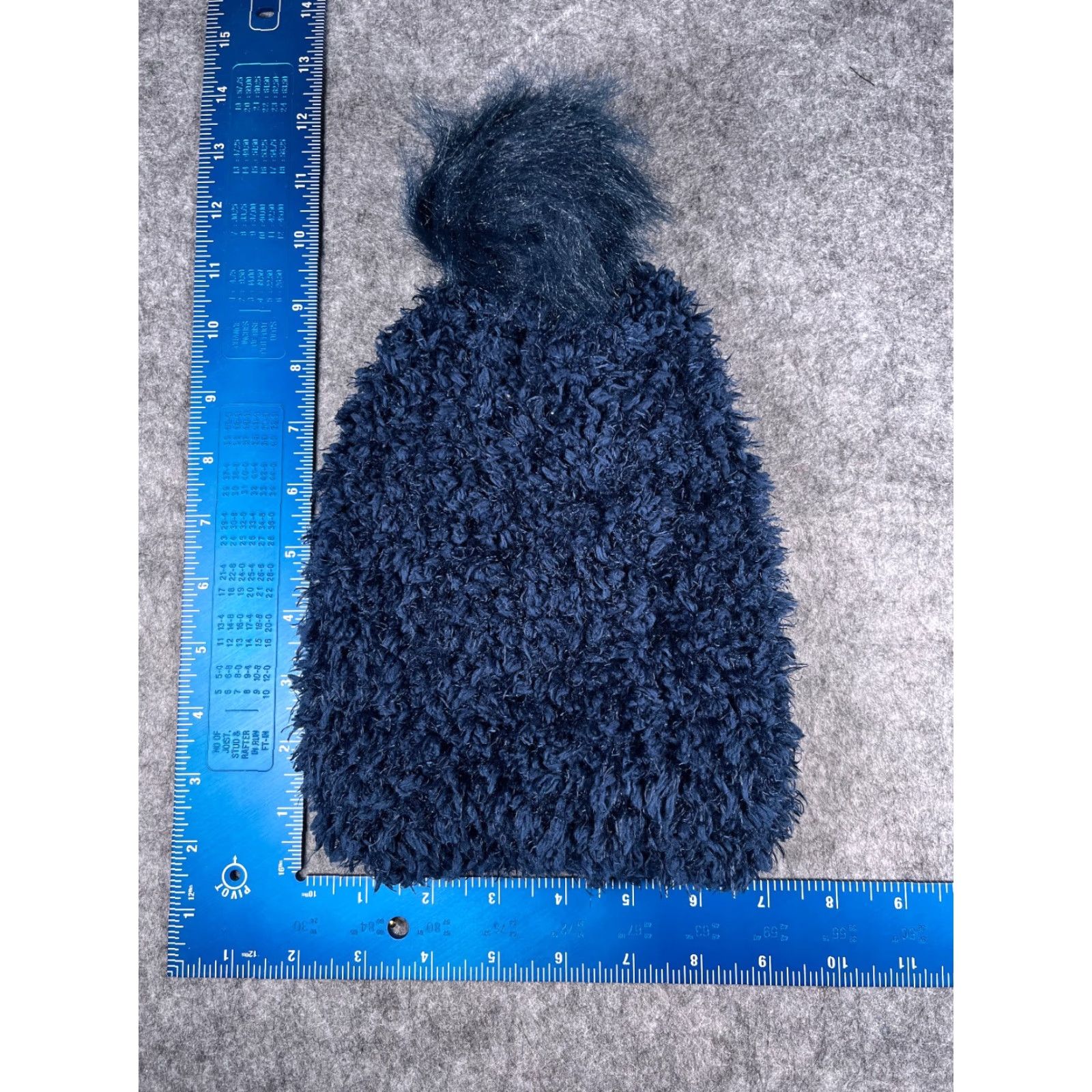 Vintage VINTAGE Wonder Nation Beanie Hat Womens One Size Blue Knit Acrylic Faux Fur Fuzzy Pom Ski Winter Fashion Size ONE SIZE - 4 Thumbnail