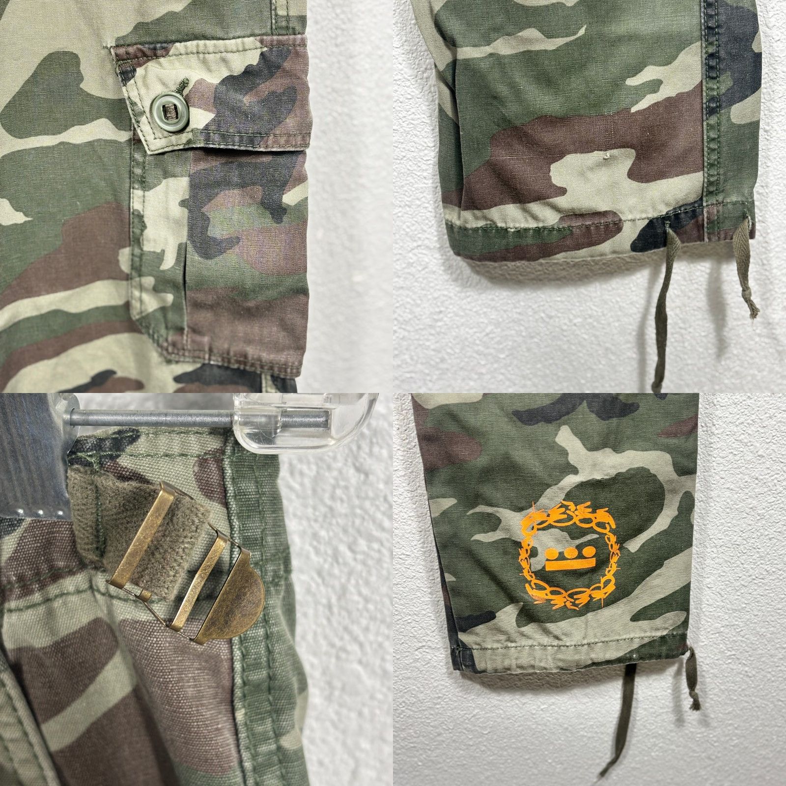 Vintage Y2K Camo Cargo Pants 34 All-Son Hip Hop Military Utility Drawstring Size US 34 / EU 50 - 8 Thumbnail
