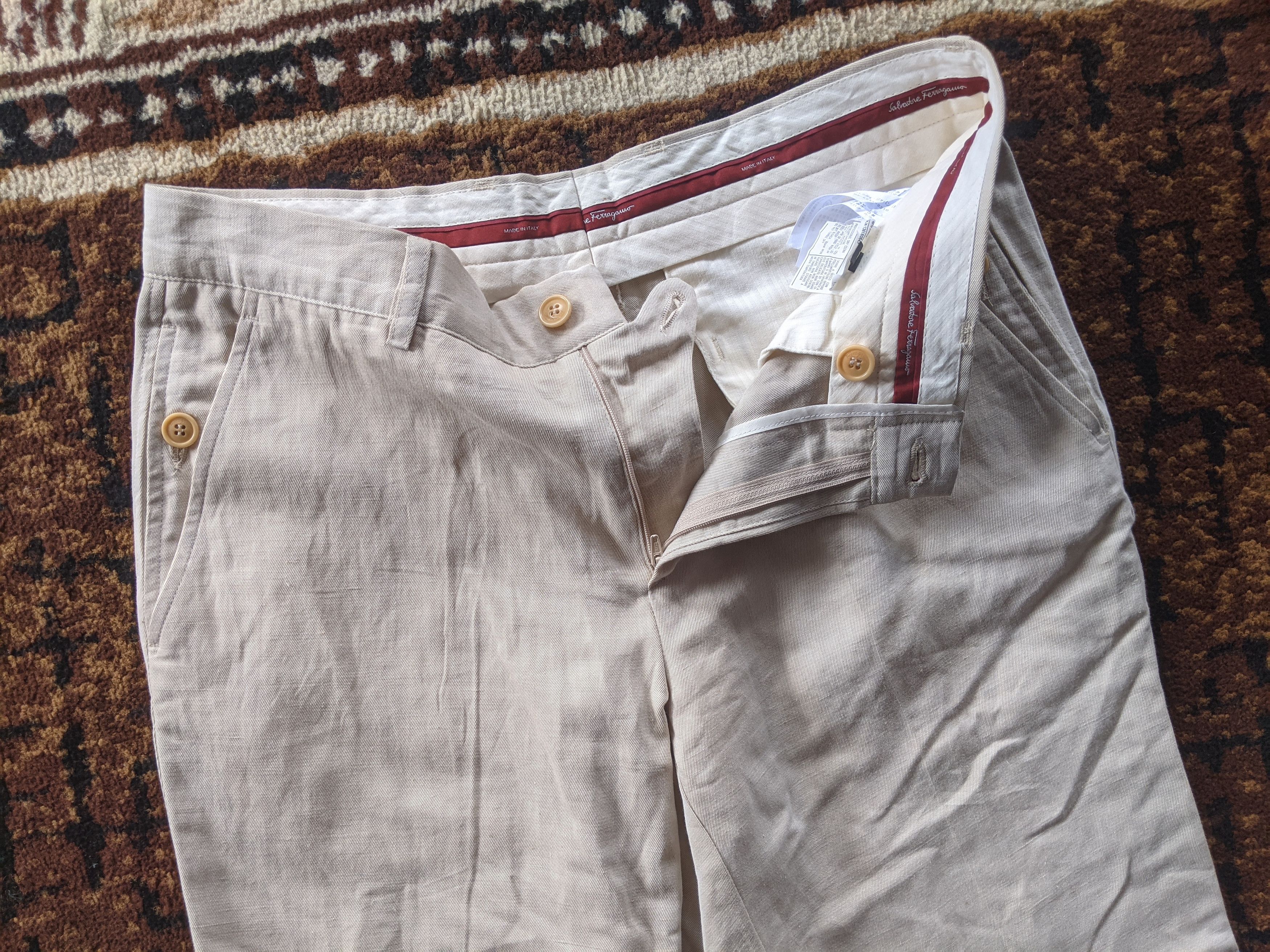 Salvatore Ferragamo Salvatore Ferragamo Linen Pants Size US 34 / EU 50 - 6 Thumbnail