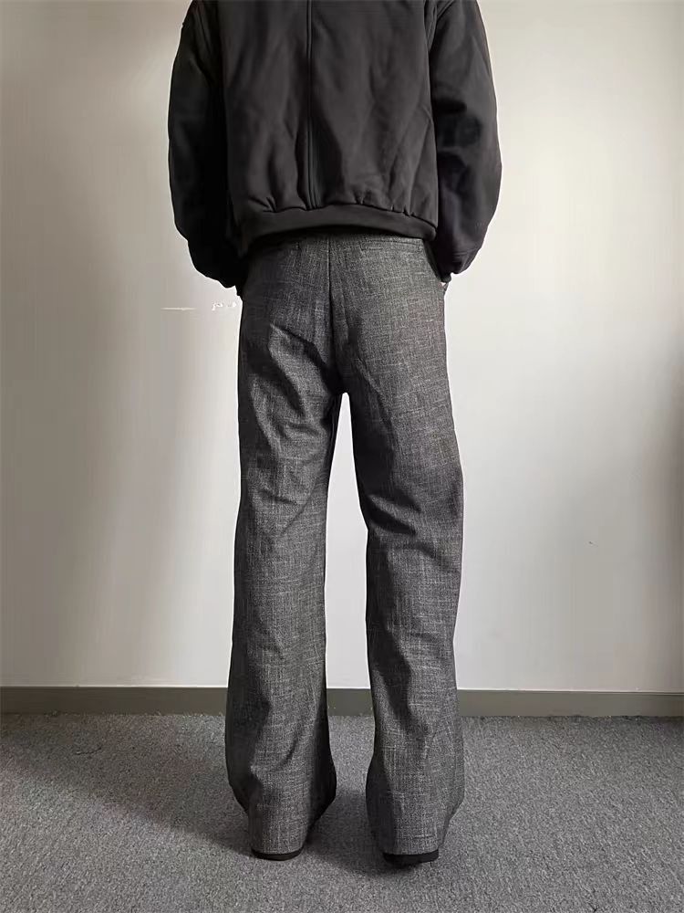 Japanese Brand × Vintage Old money style textured micro flare casual suit trousers Size US 34 / EU 50 - 4 Thumbnail