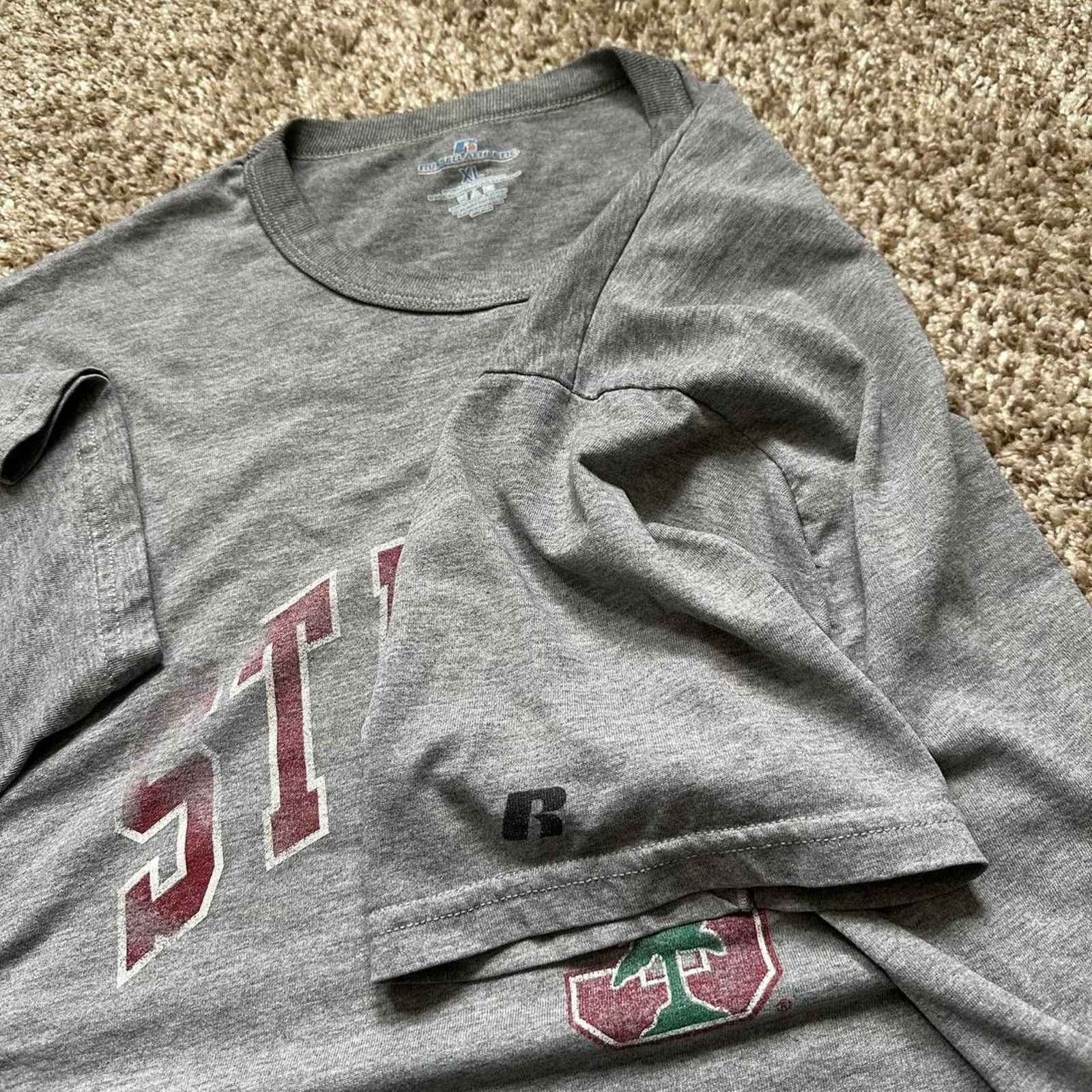 Russell Athletic × Vintage Vintage 00s Russell Stanford College Cotton Jersey Shirt Size US XL / EU 56 / 4 - 8 Thumbnail