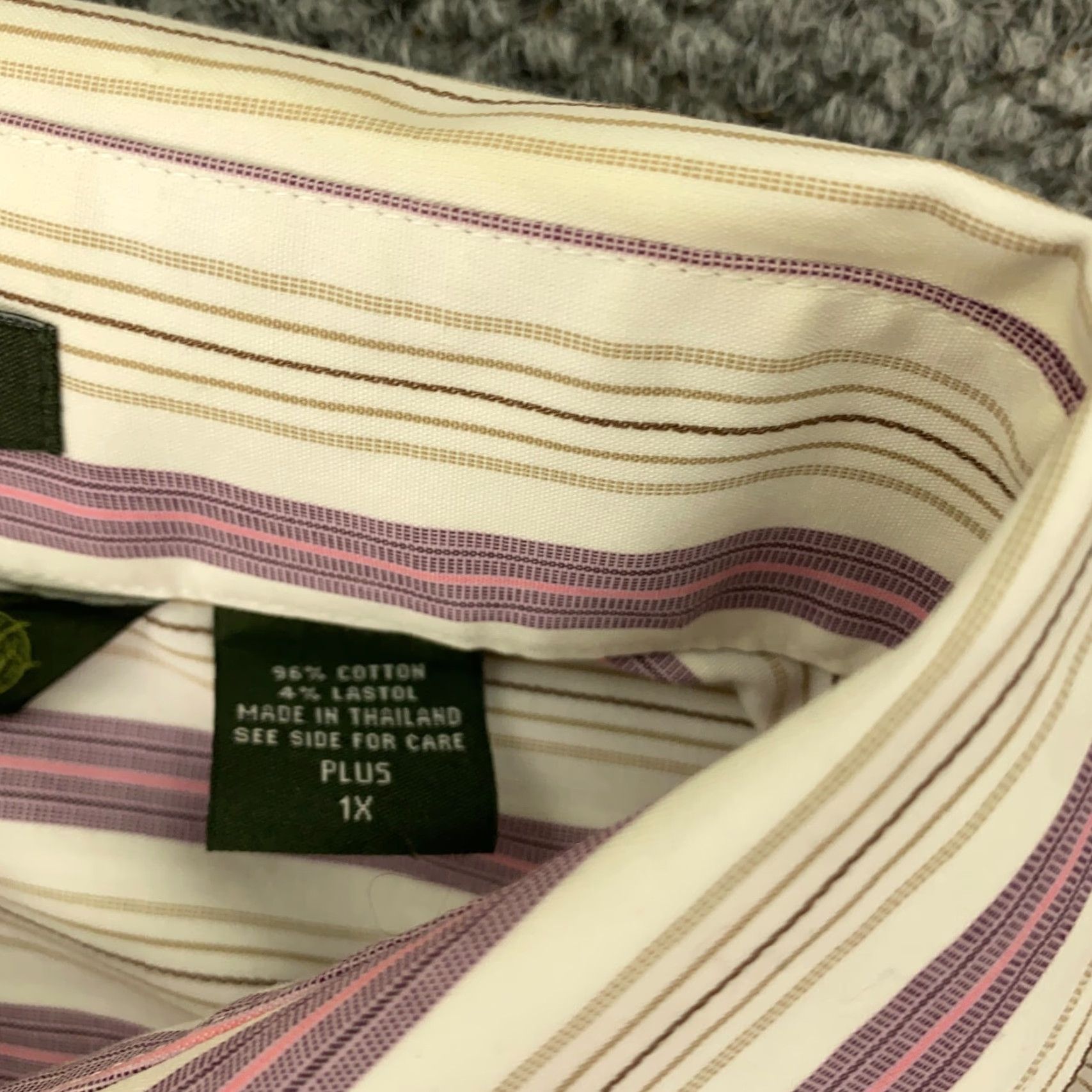 Eddie Bauer Eddie Bauer Plus Size 1X Button-Up Shirt Womens Striped Long Sleeve Collared Multicolor Stretch Size XL / US 12-14 / IT 48-50 - 5 Thumbnail