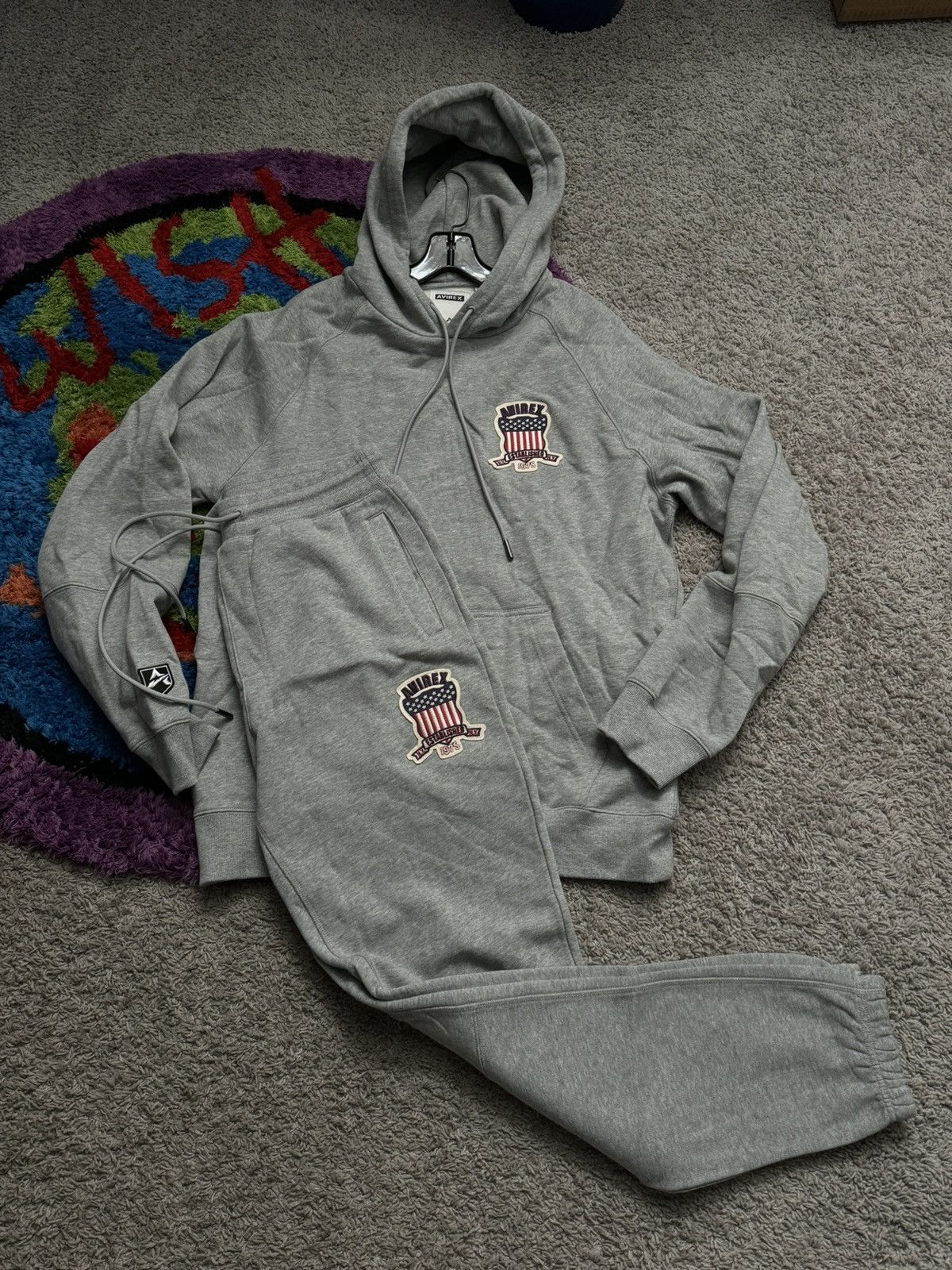 Avirex Avirex grey hoodie size L (matching sweats also available) Size US L / EU 52-54 / 3 - 7 Thumbnail