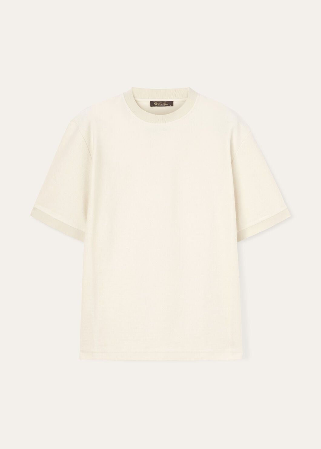 Loro Piana o1w1db10125 FAN8846 Hotaka T-Shirt in Off White Size US XL / EU 56 / 4 - 1 Thumbnail