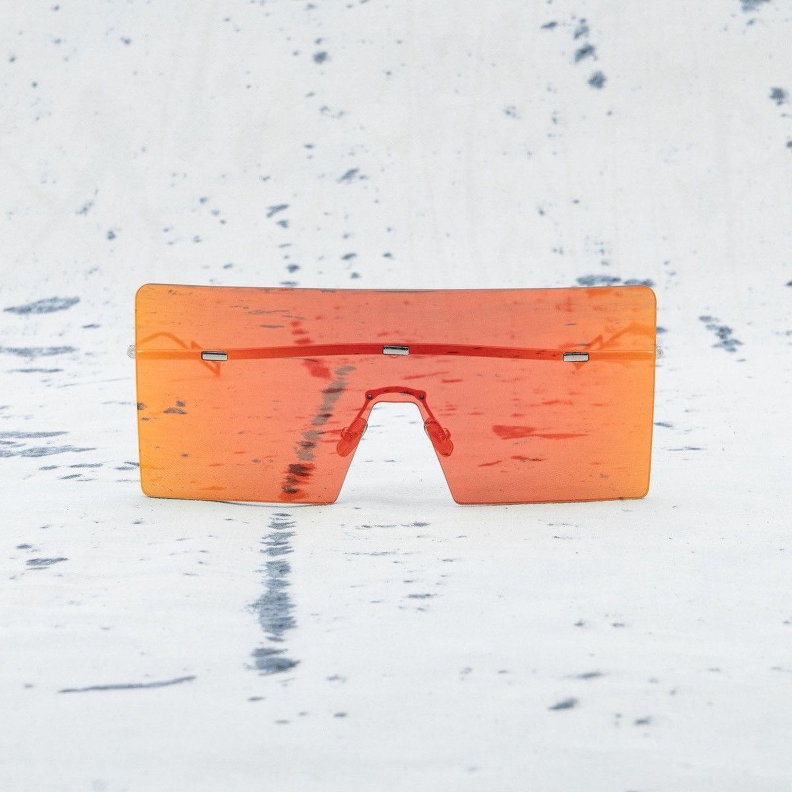 Dior Vintage dior gradient orange mirrored shield sunglasses Size ONE SIZE - 2 Thumbnail