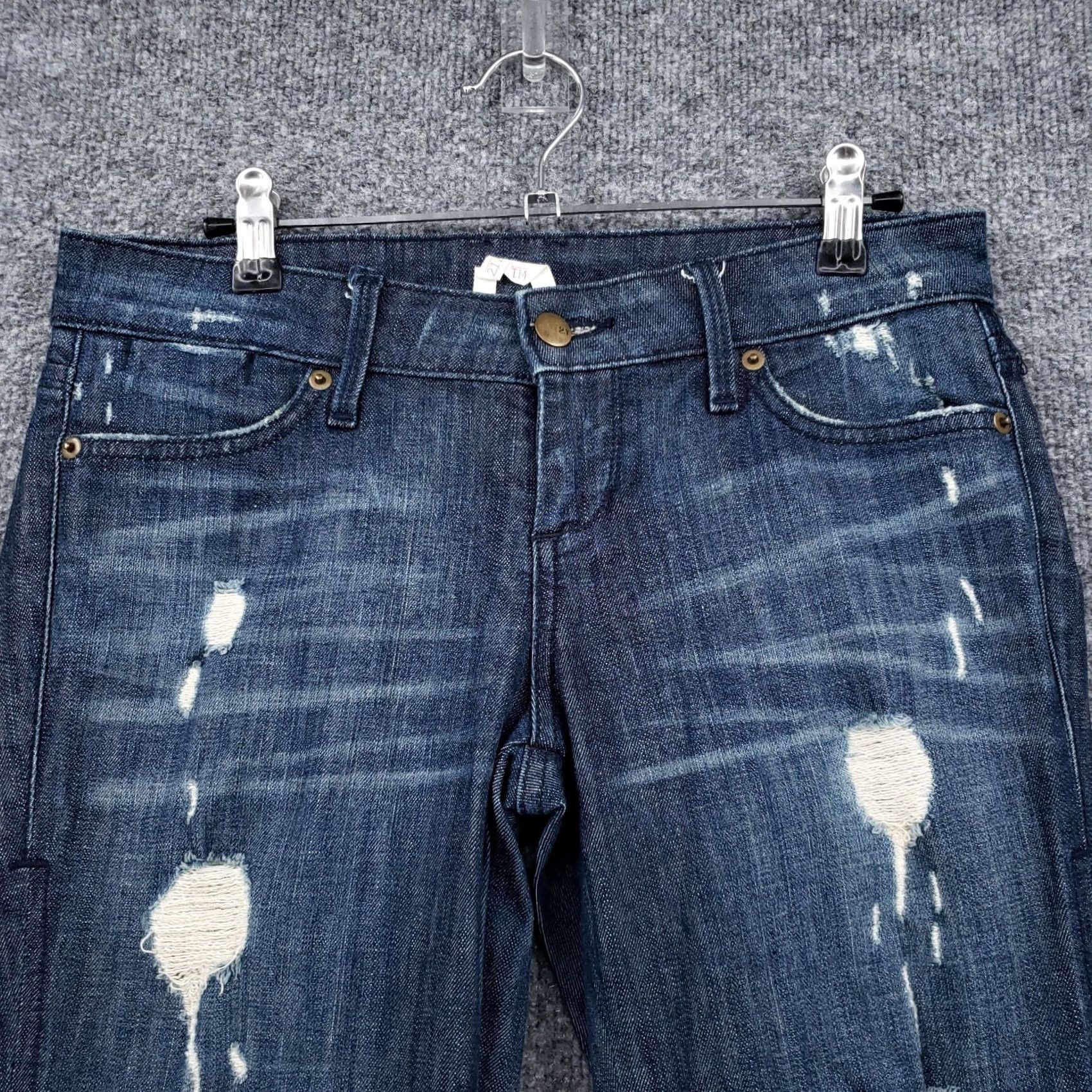 Forever 21 FOREVER 21 Jeans Womens Skinny Ankle Zip Distressed Rinse Blue Denim Low Rise Size 26" / US 2 / IT 38 - 6 Thumbnail