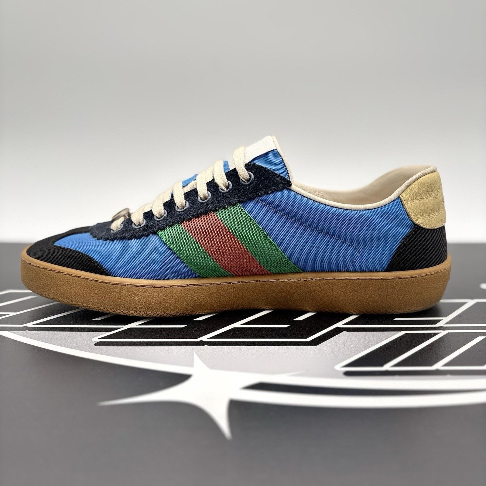Gucci Gucci Web Accent Nylon ‘ Blue ‘ | GOOD CONDITION! Size US 8.5 / EU 41-42 - 4 Thumbnail